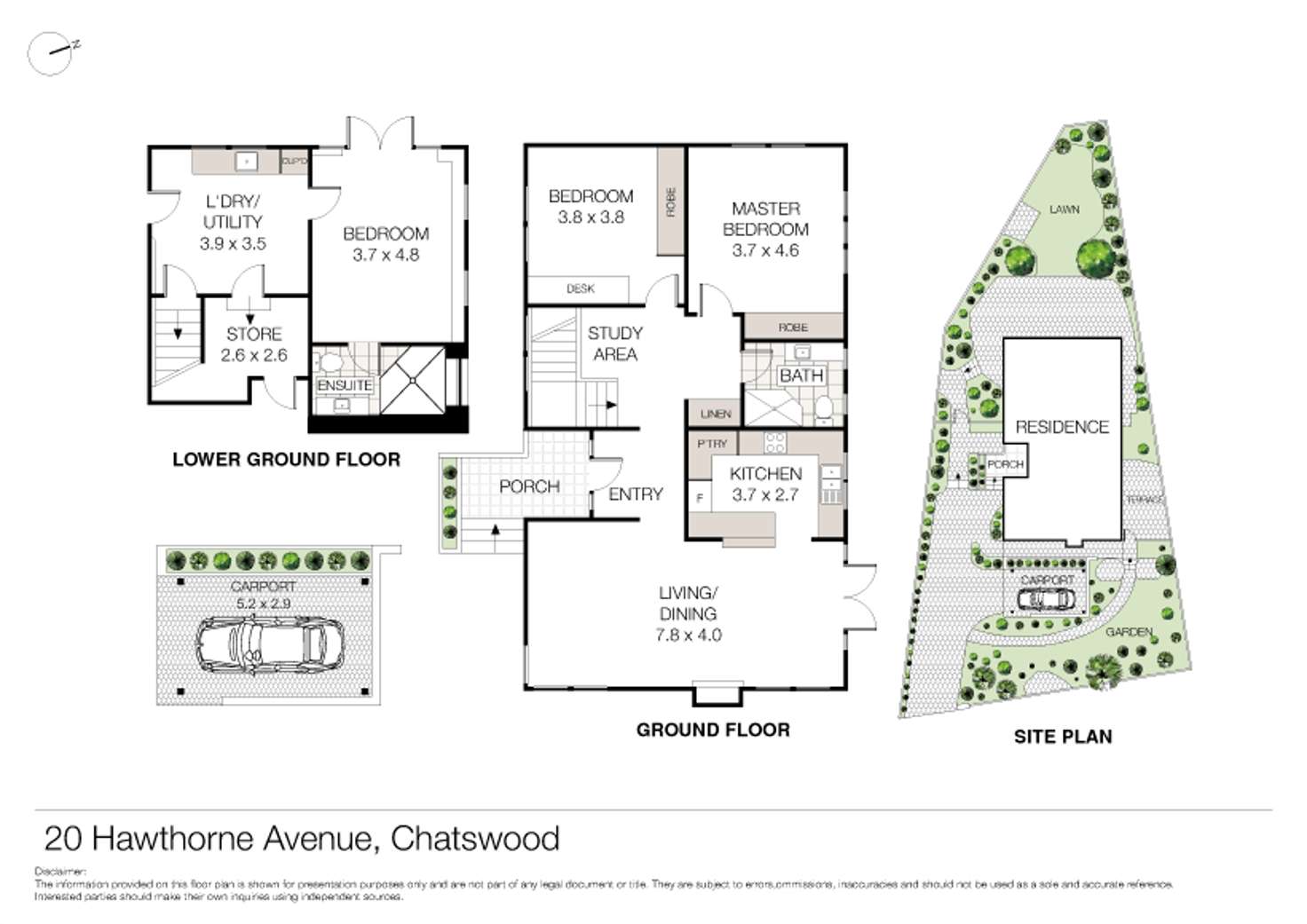 Floorplan of Homely house listing, 20 Hawthorne Avenue, Chatswood NSW 2067