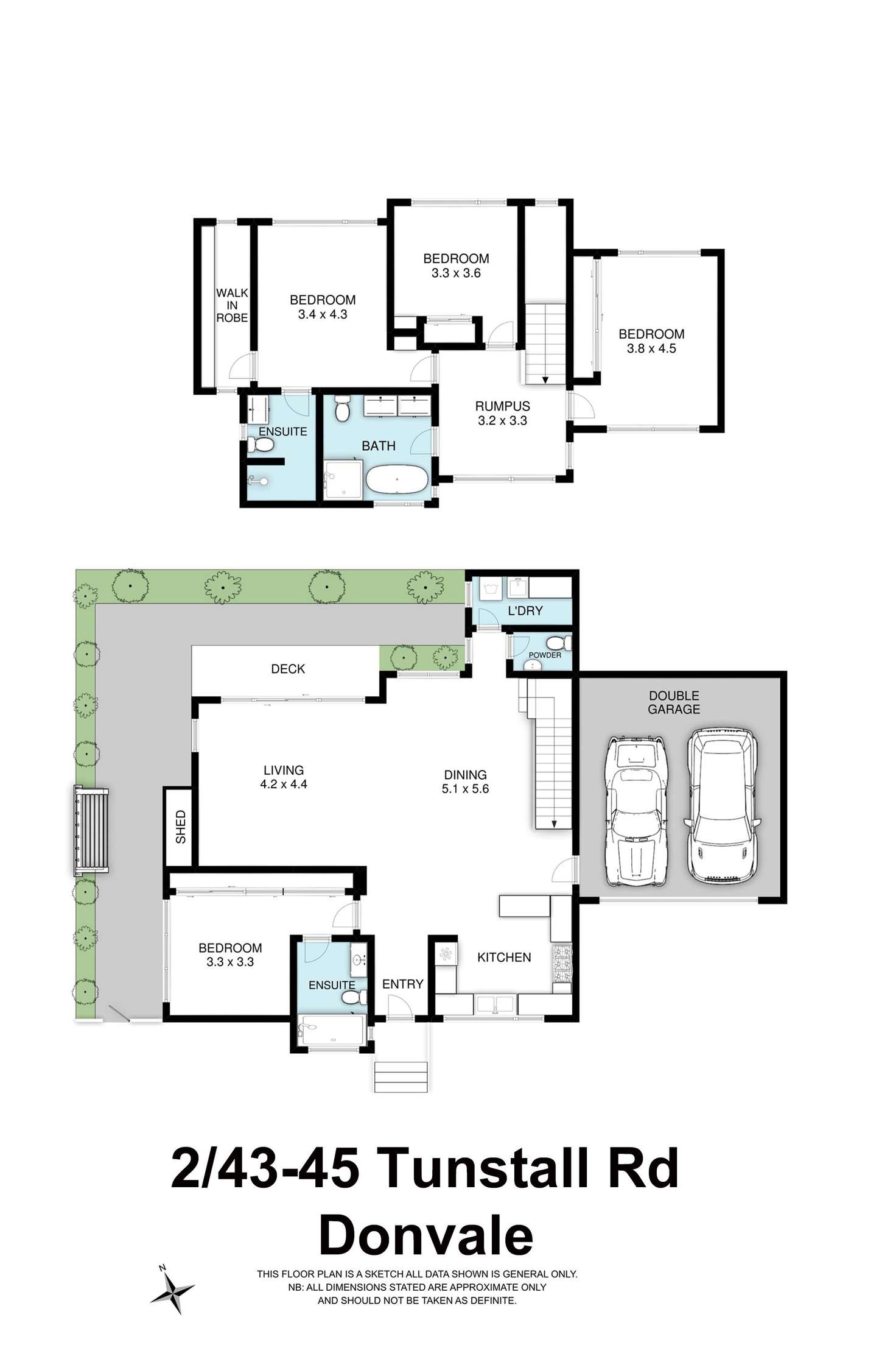 Floorplan of Homely townhouse listing, 2/43-45 Tunstall Road, Donvale VIC 3111