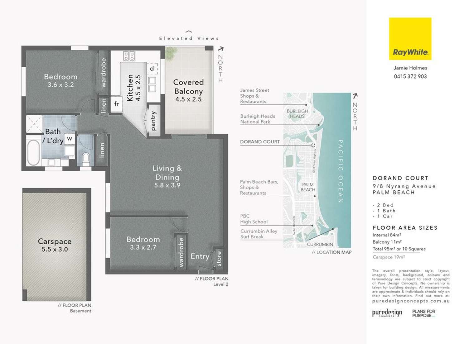 Floorplan of Homely house listing, 9/8 Nyrang Avenue, Palm Beach QLD 4221