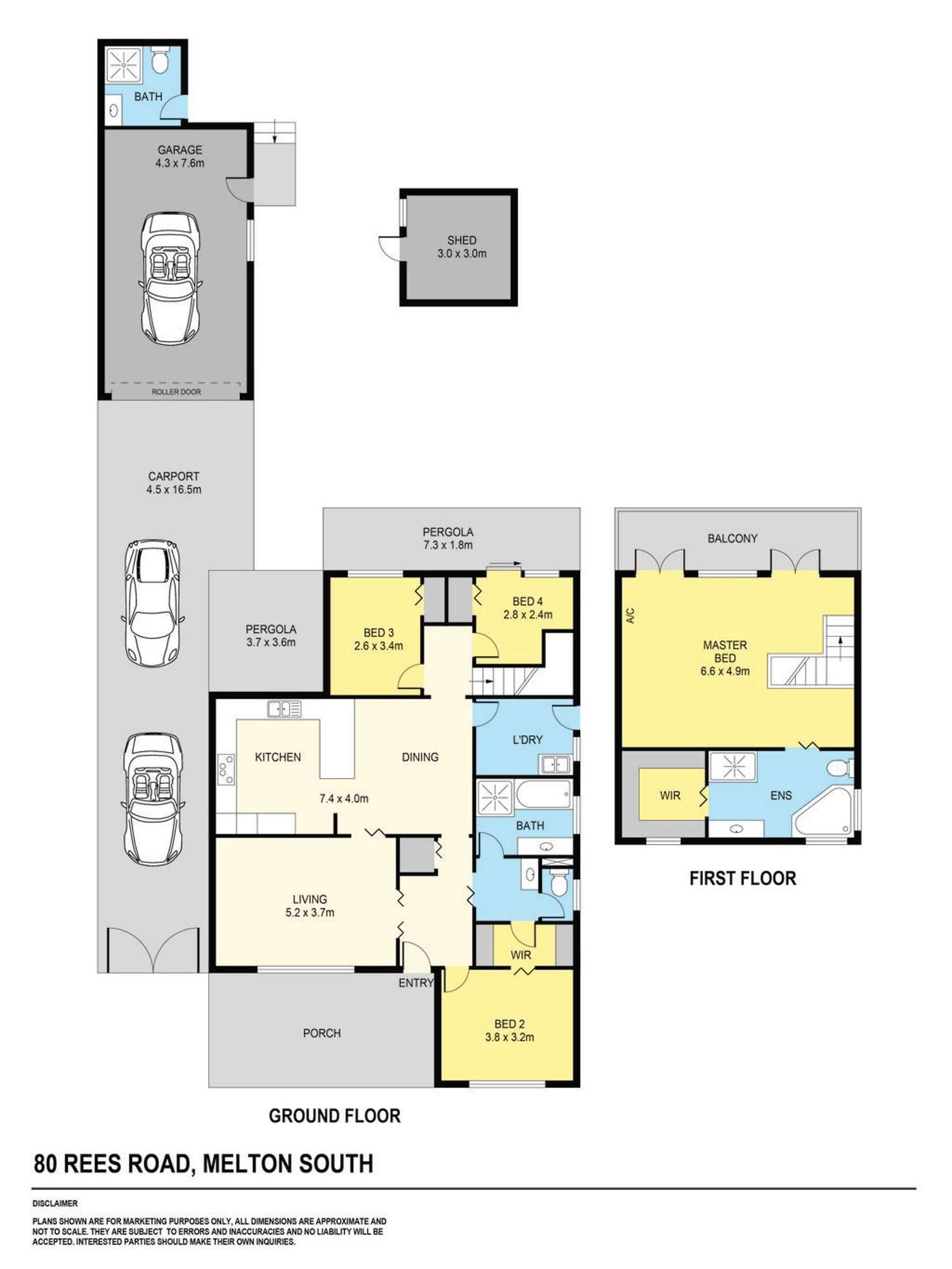 Floorplan of Homely house listing, 80 Rees Road, Melton South VIC 3338