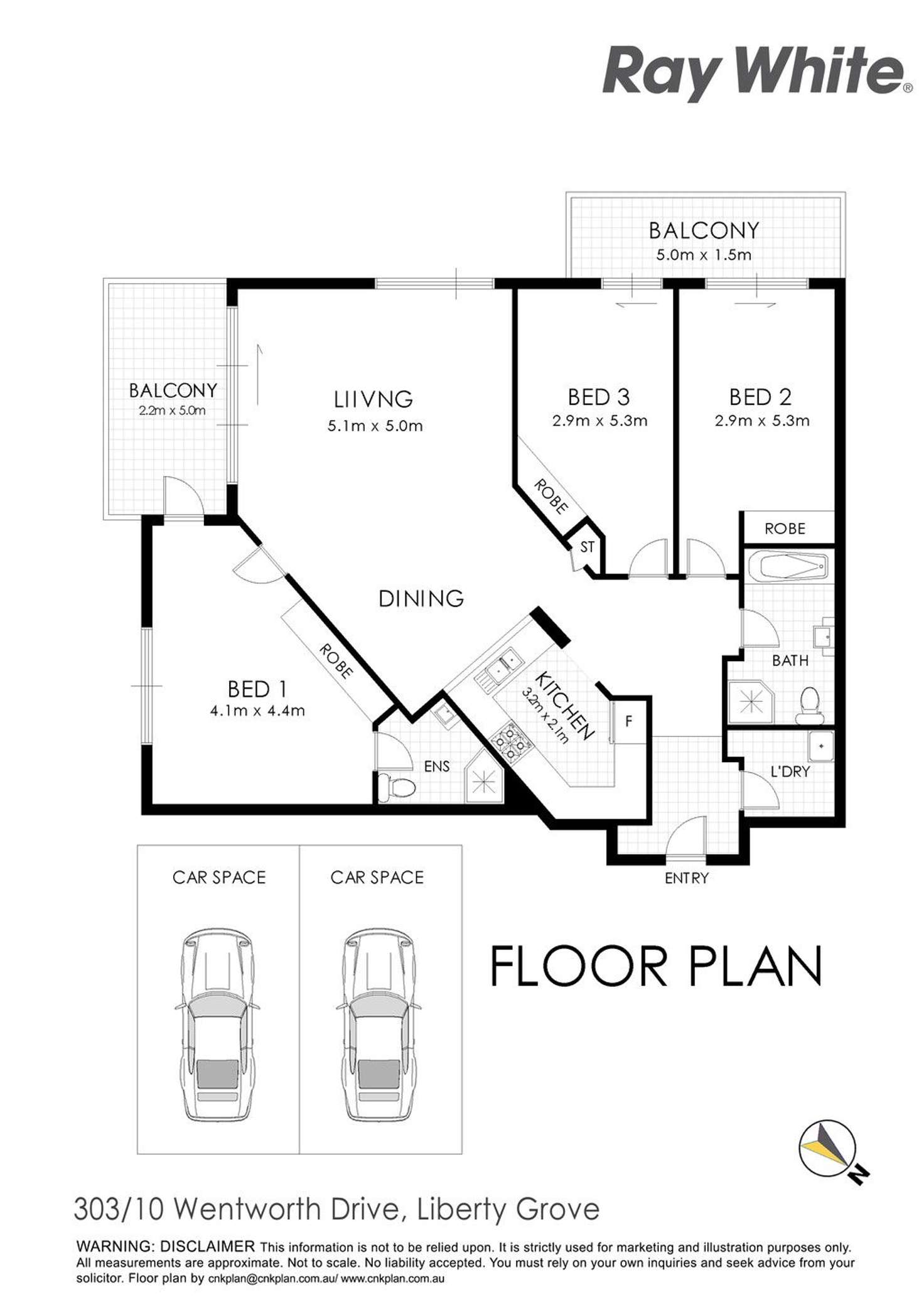 Floorplan of Homely apartment listing, 303/10 Wentworth Drive, Liberty Grove NSW 2138