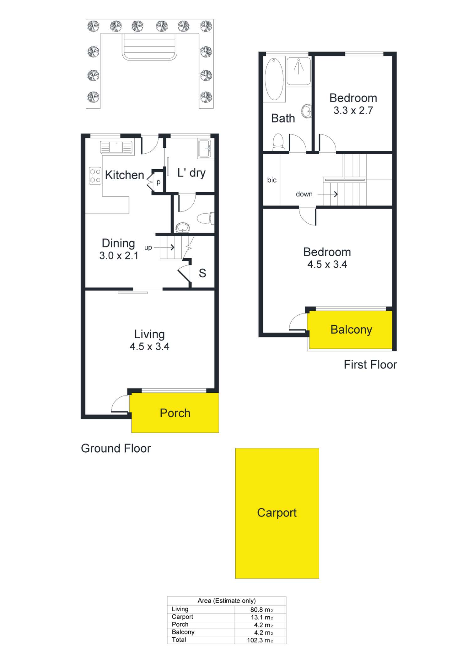 Floorplan of Homely unit listing, 5/39 Hill Avenue, Cumberland Park SA 5041