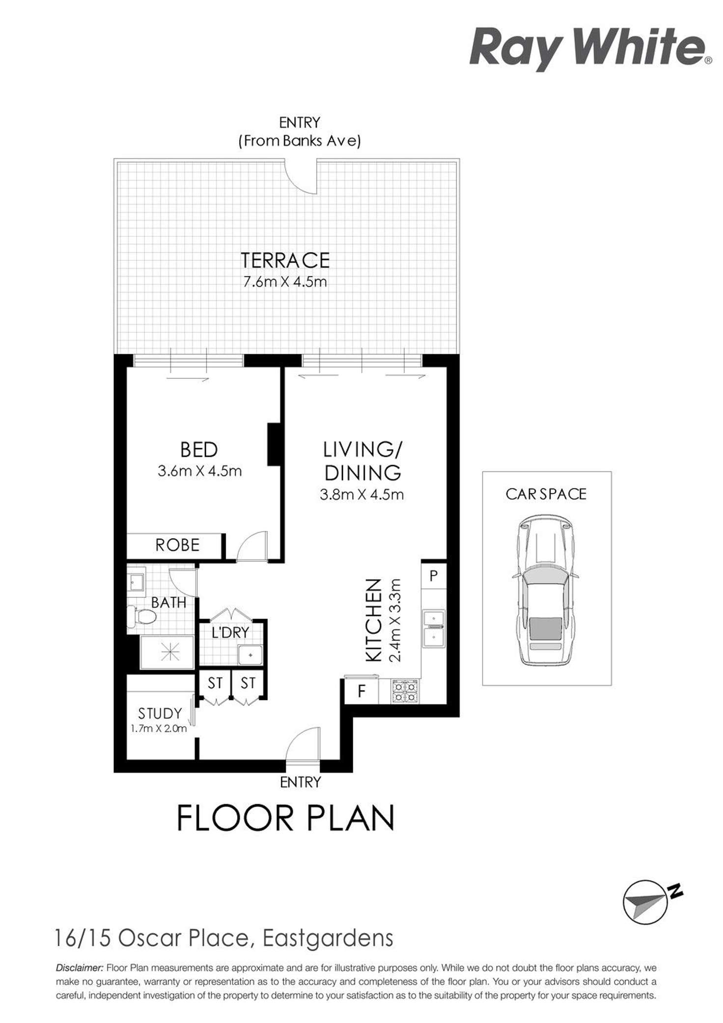 Floorplan of Homely apartment listing, 16/15 Oscar Place, Eastgardens NSW 2036
