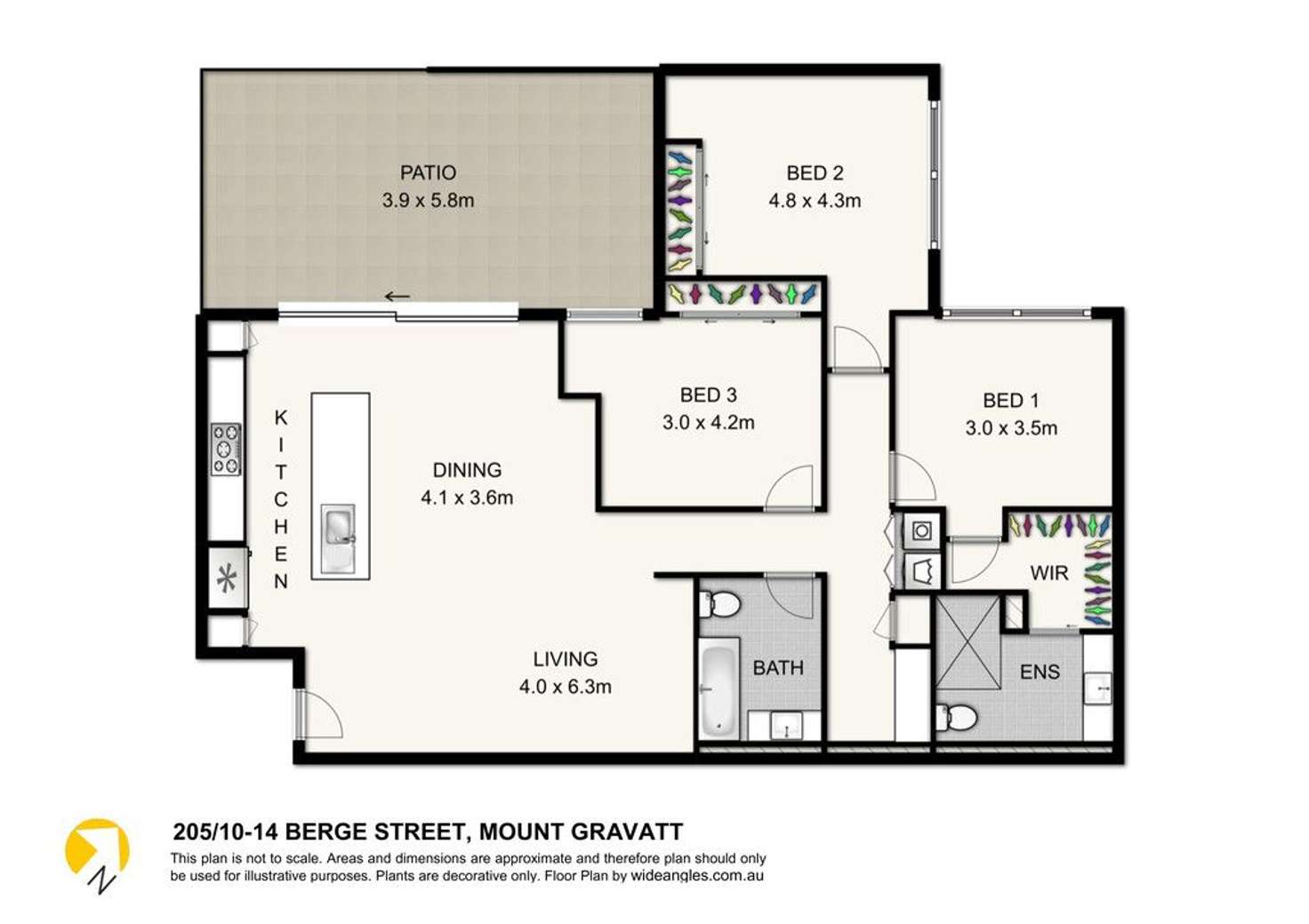 Floorplan of Homely apartment listing, 205/10 Berge Street, Mount Gravatt QLD 4122
