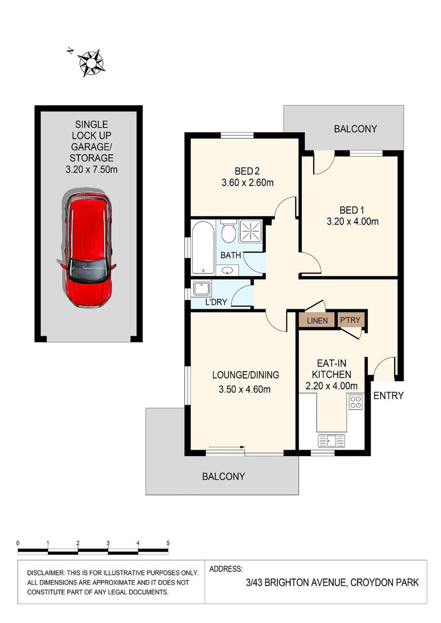 Floorplan of Homely apartment listing, 3/43 Brighton Avenue, Croydon Park NSW 2133