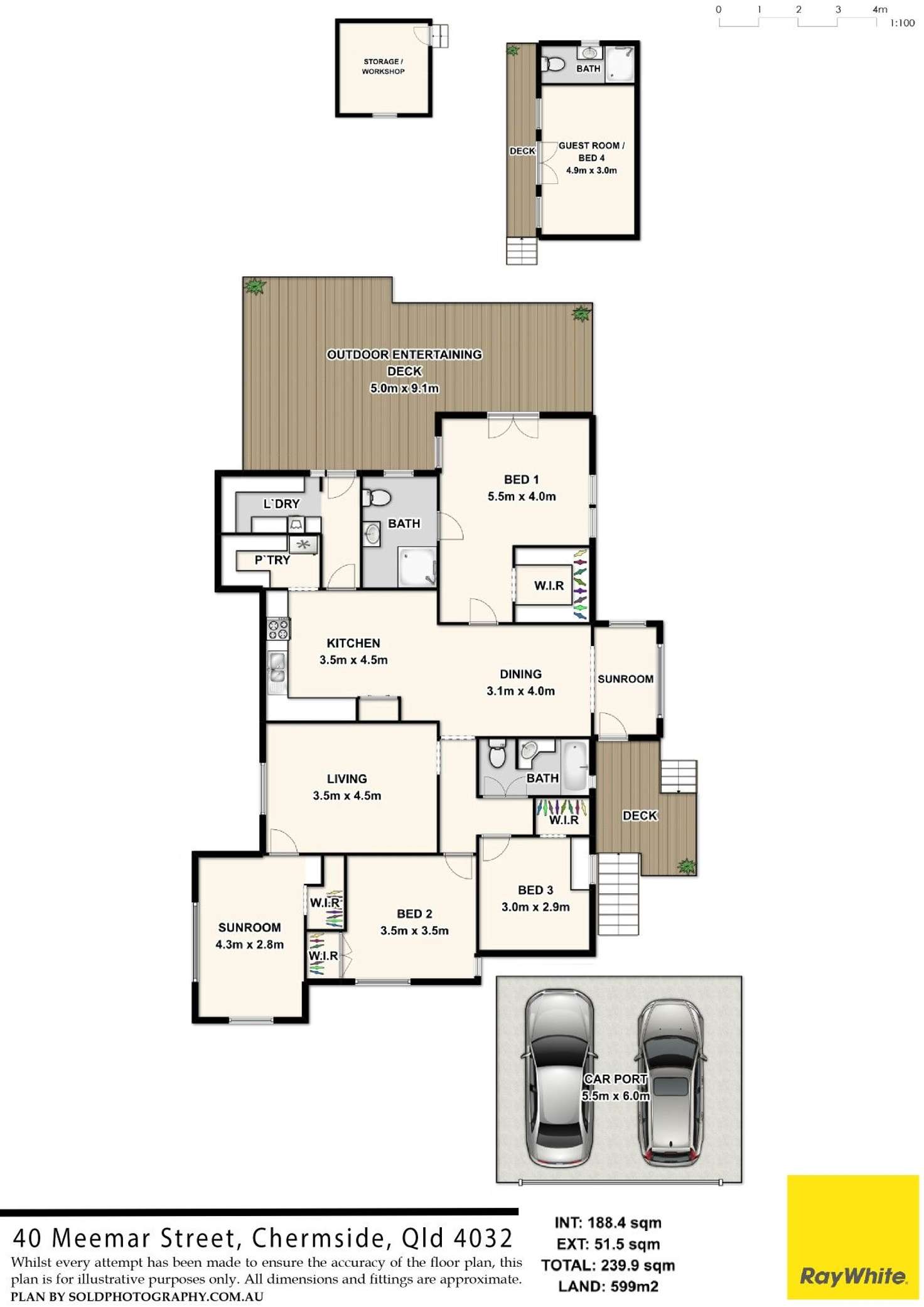 Floorplan of Homely house listing, 40 Meemar Street, Chermside QLD 4032
