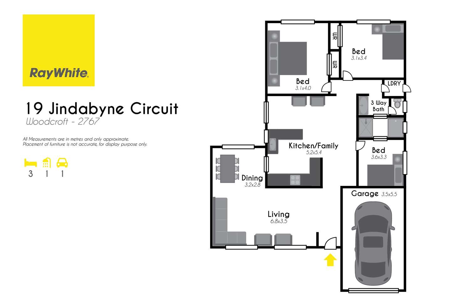 Floorplan of Homely house listing, 19 Jindabyne Circuit, Woodcroft NSW 2767