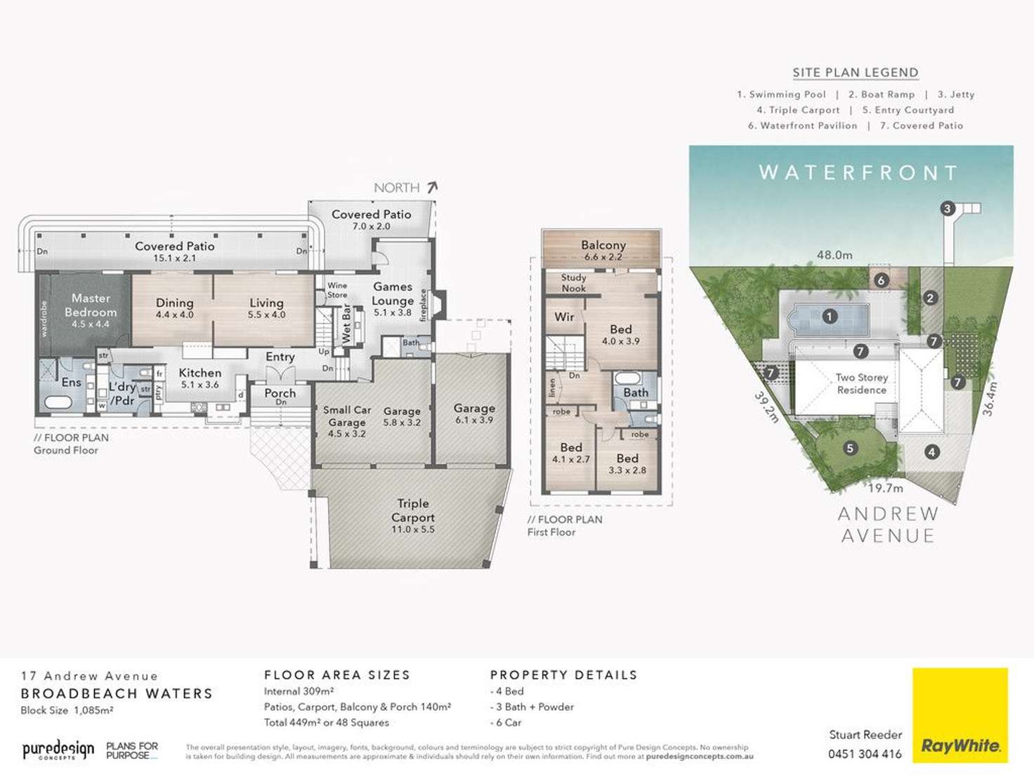 Floorplan of Homely house listing, 17 Andrew Avenue, Broadbeach Waters QLD 4218