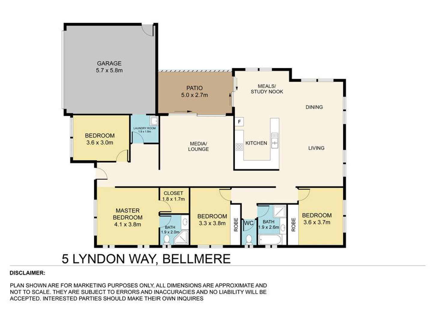 Floorplan of Homely house listing, 5 Lyndon Way, Bellmere QLD 4510