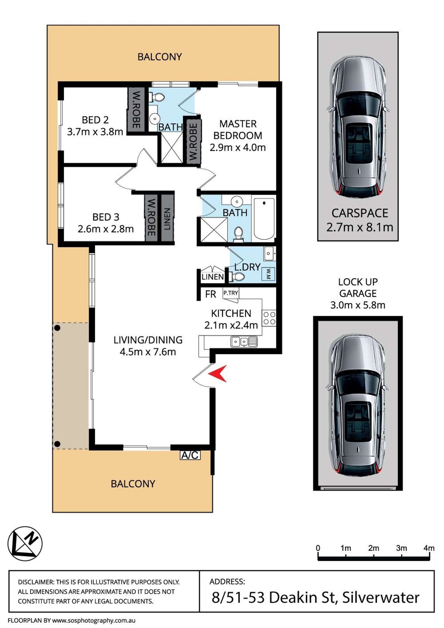 Floorplan of Homely apartment listing, 8/51-53 Deakin Street, Silverwater NSW 2128