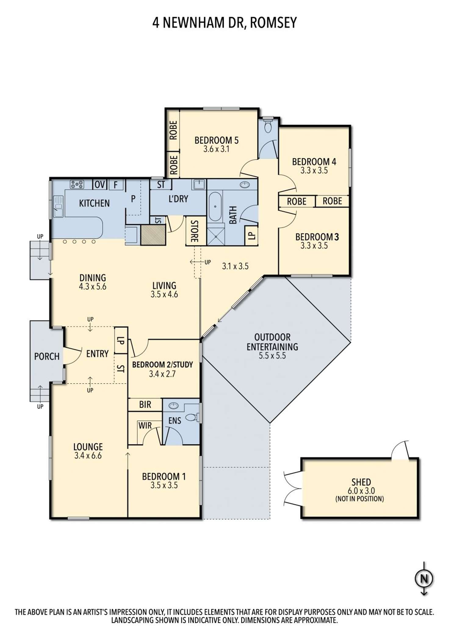 Floorplan of Homely house listing, 4 Newnham Drive, Romsey VIC 3434