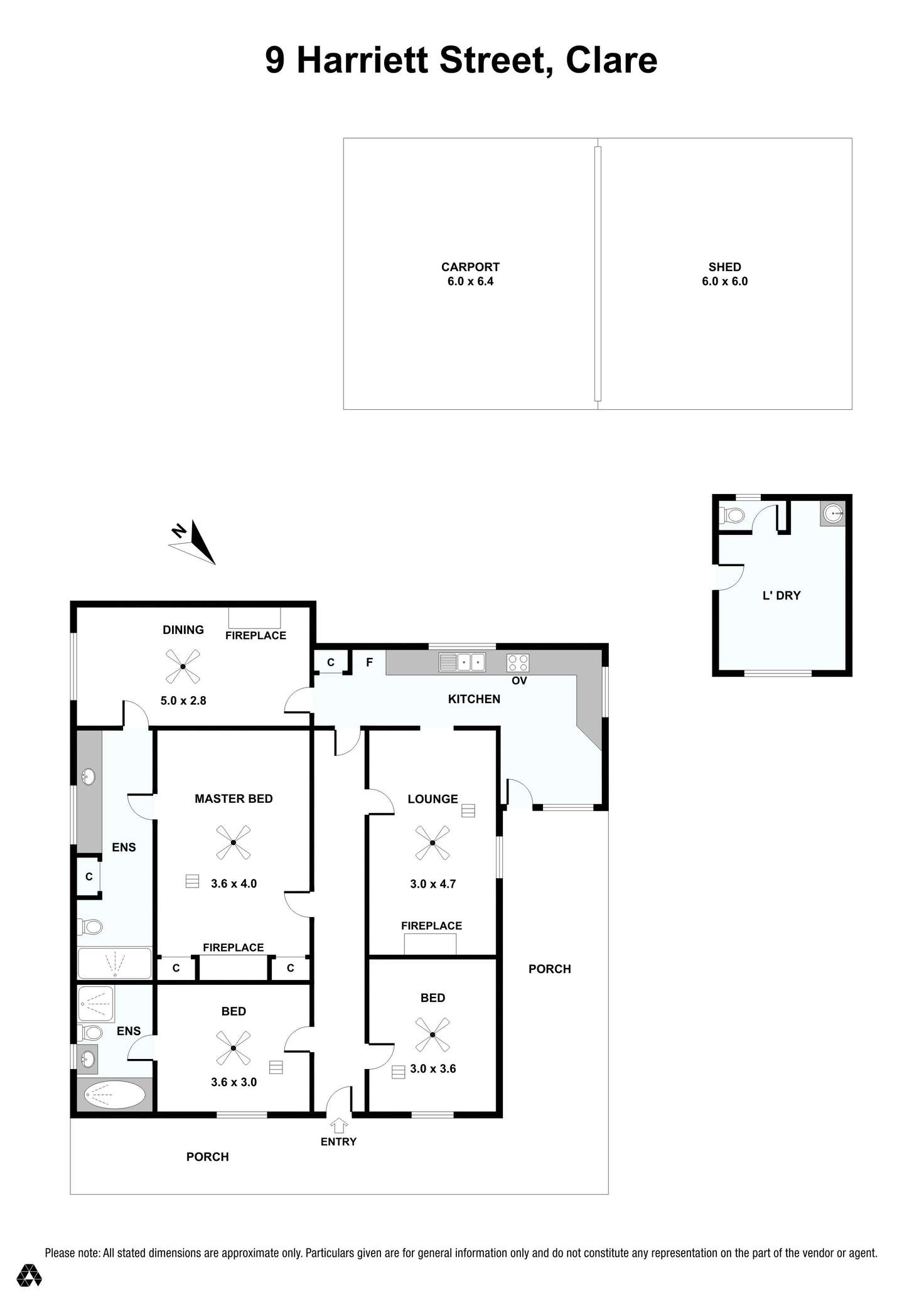 Floorplan of Homely house listing, 9 Harriett Street, Clare SA 5453