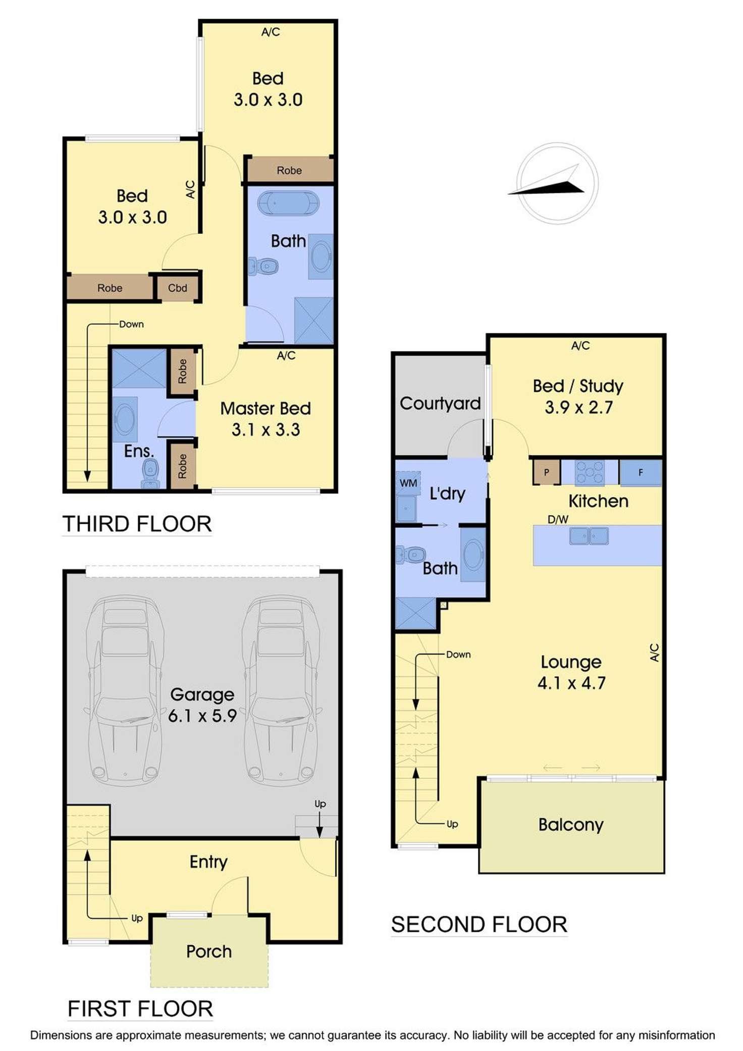 Floorplan of Homely townhouse listing, 2/7 Hay Street, Box Hill South VIC 3128