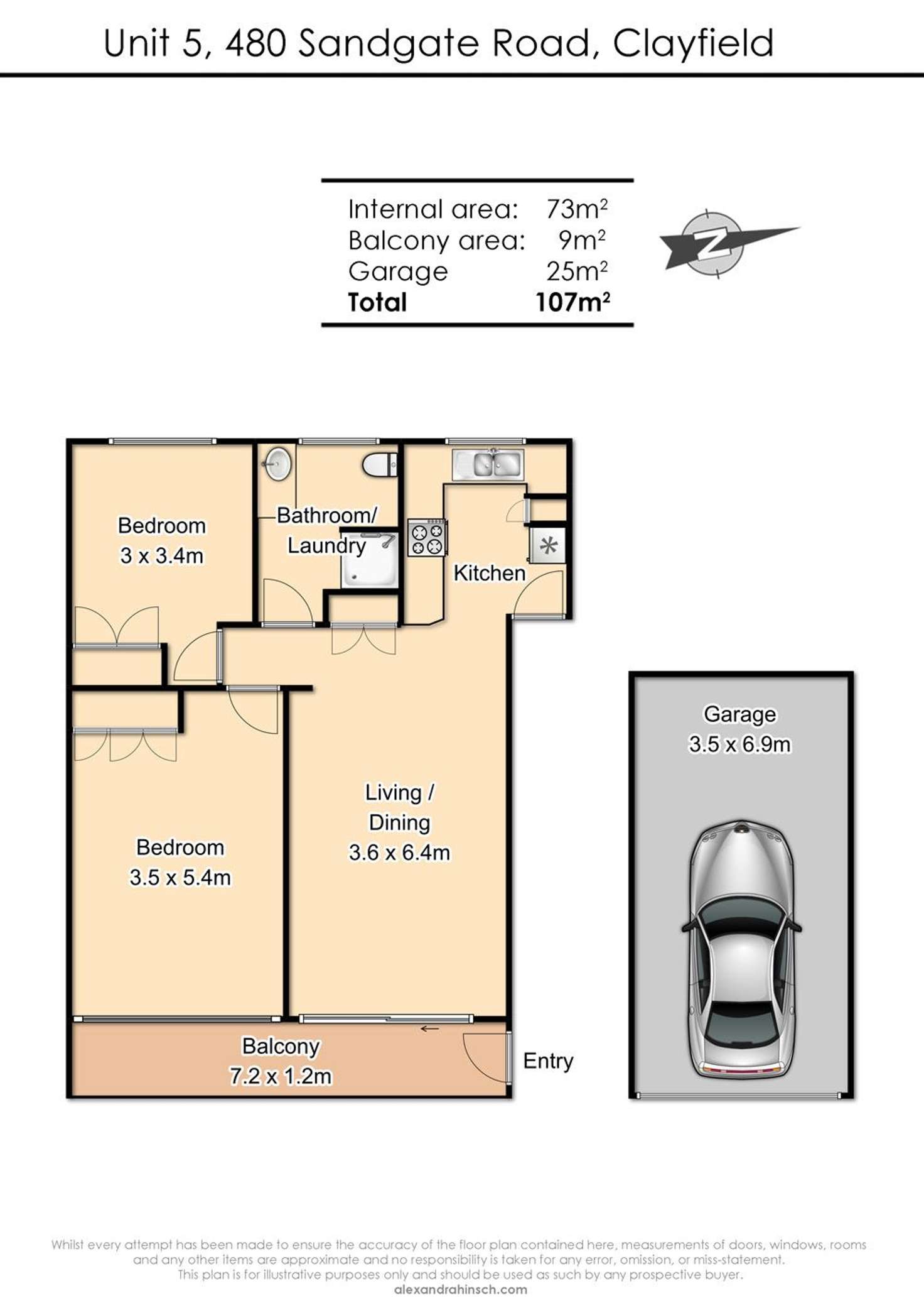 Floorplan of Homely unit listing, 5/480 Sandgate Road, Clayfield QLD 4011