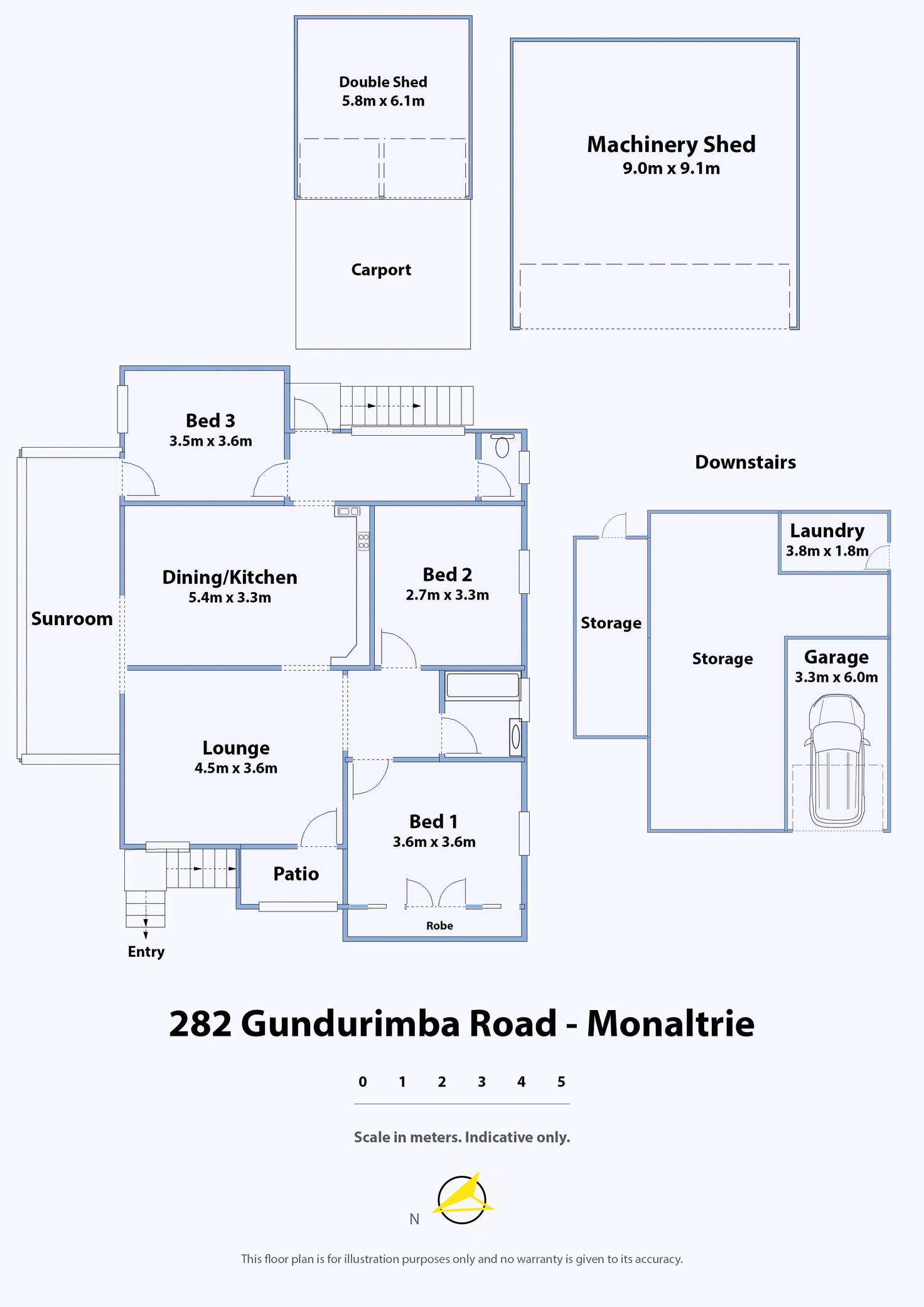 Floorplan of Homely house listing, 282 Gundurimba Road, Monaltrie NSW 2480