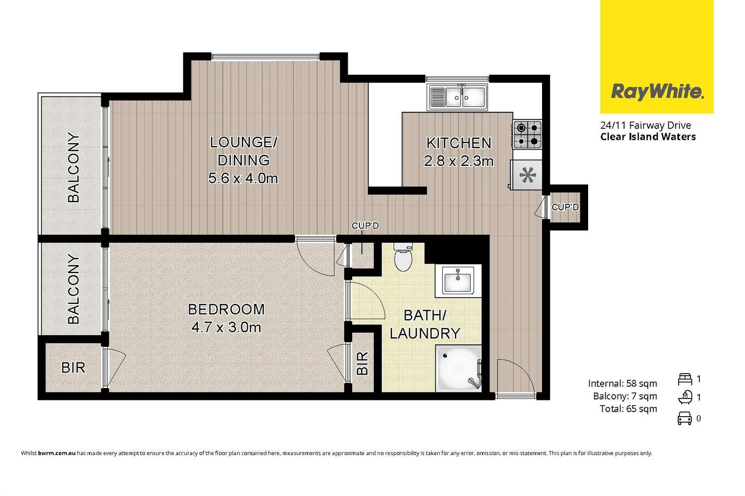 Floorplan of Homely unit listing, 24/11 Fairway Drive, Clear Island Waters QLD 4226