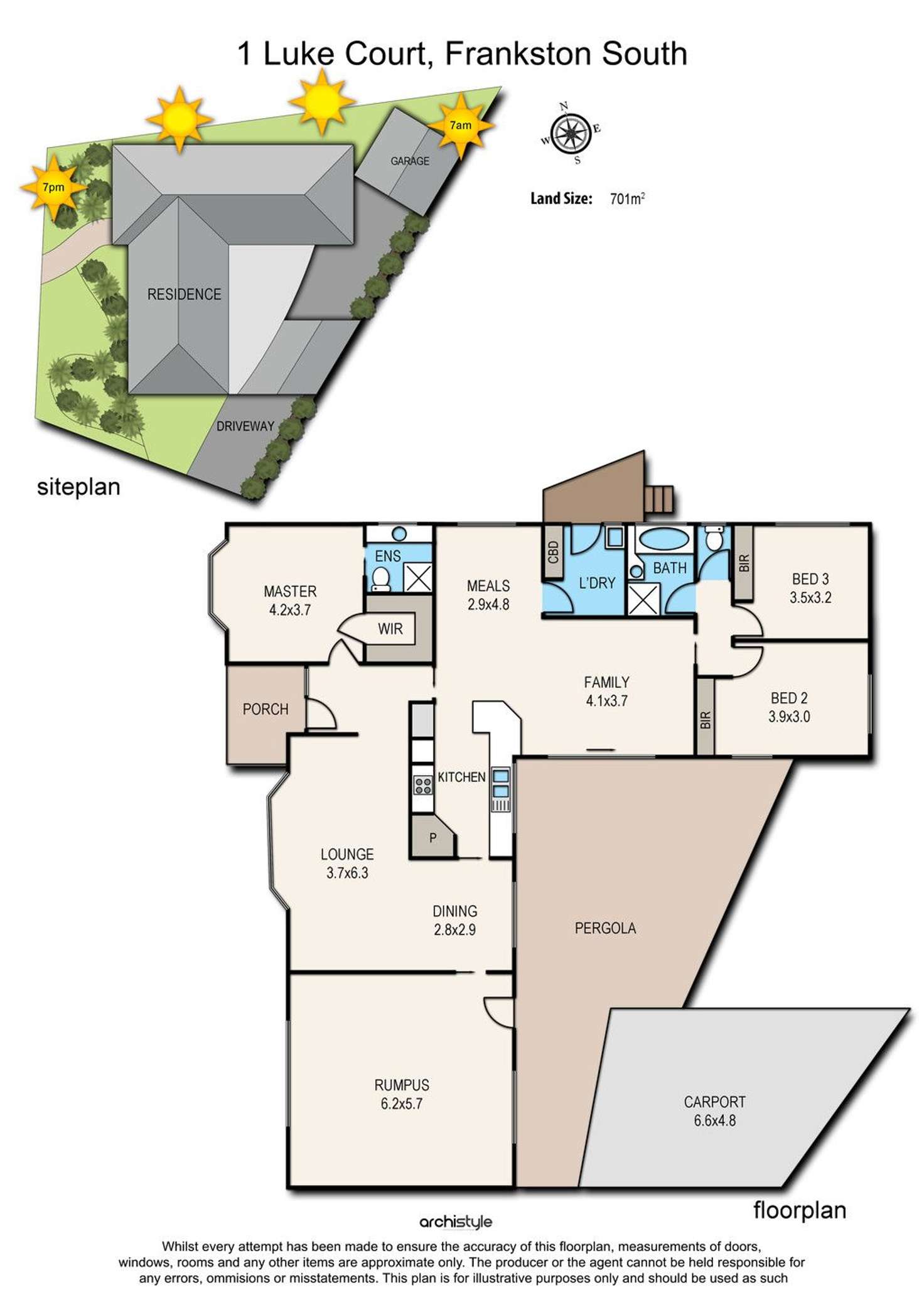 Floorplan of Homely house listing, 1 Luke Court, Frankston South VIC 3199