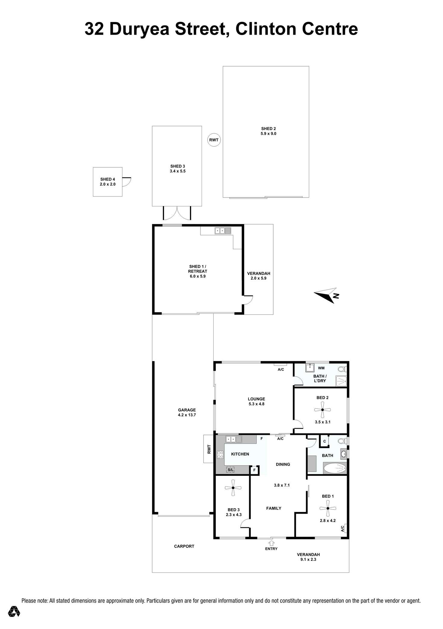 Floorplan of Homely house listing, 32 Duryea Street, Clinton SA 5570