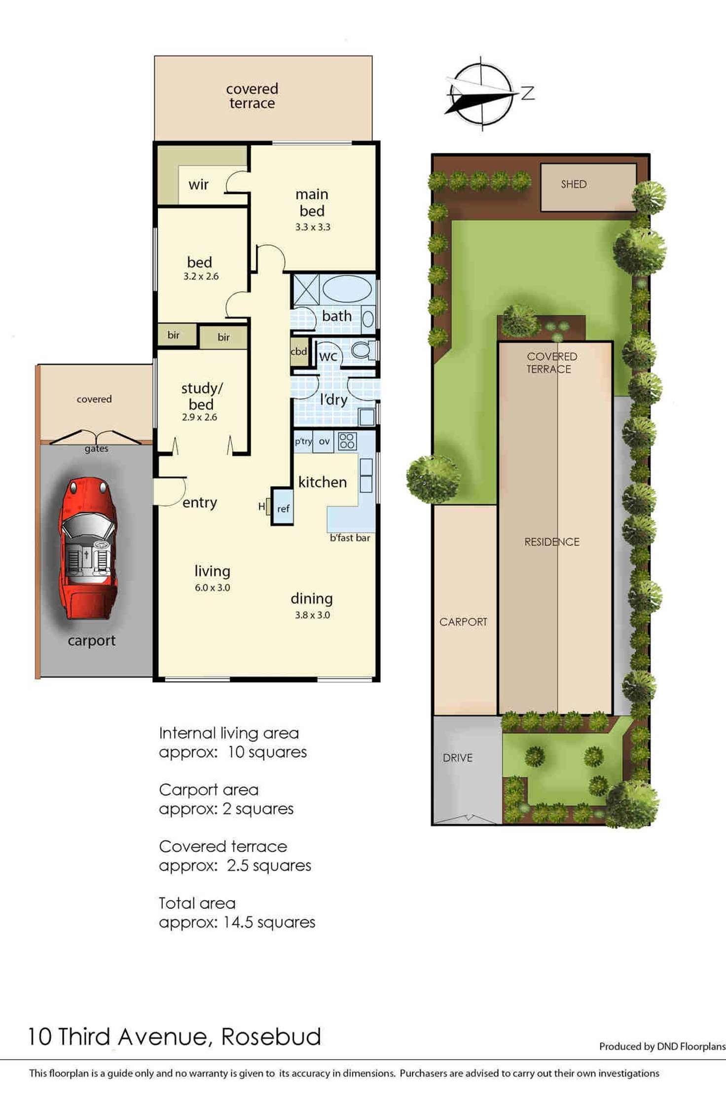 Floorplan of Homely house listing, 10 Third Avenue, Rosebud VIC 3939