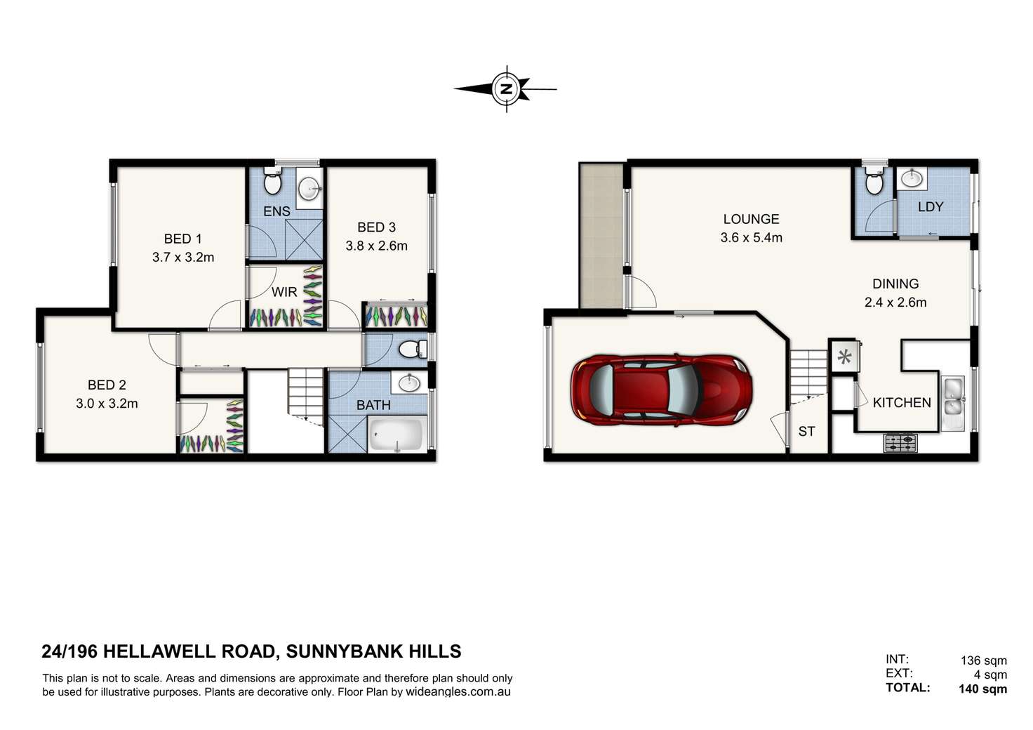 Floorplan of Homely townhouse listing, 24/196 Hellawell Road, Sunnybank Hills QLD 4109