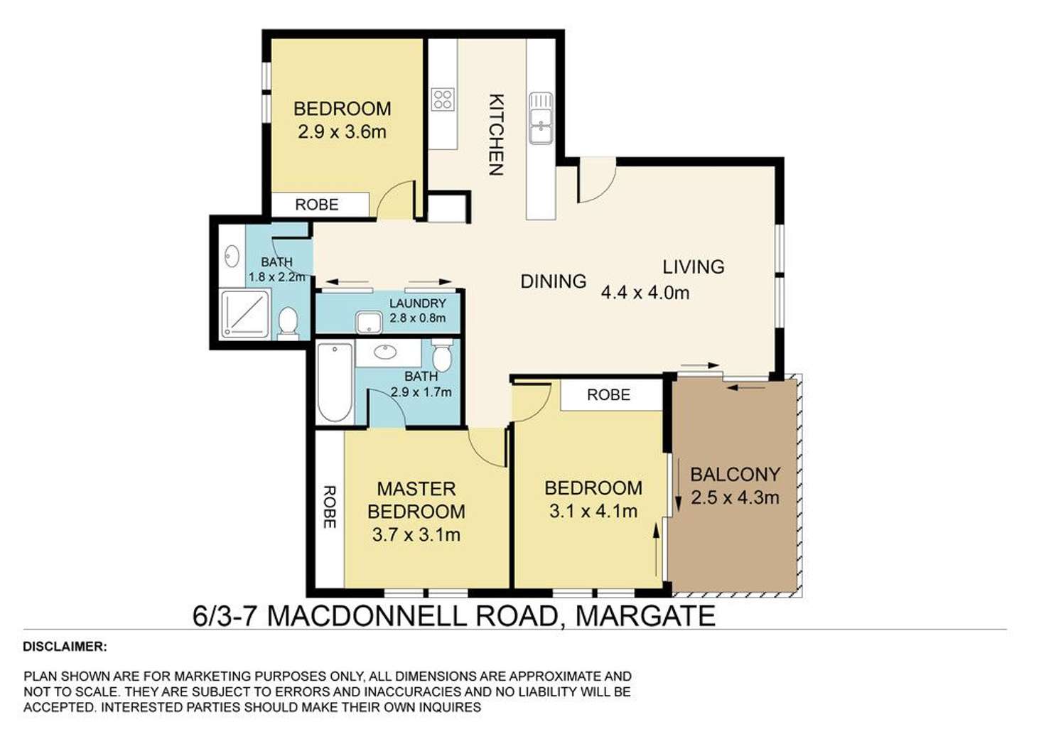 Floorplan of Homely unit listing, 6/3-7 MacDonnell Road, Margate QLD 4019