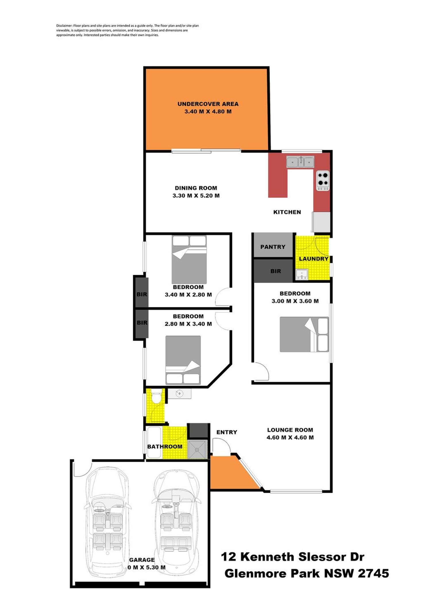 Floorplan of Homely house listing, 12 Kenneth Slessor Drive, Glenmore Park NSW 2745
