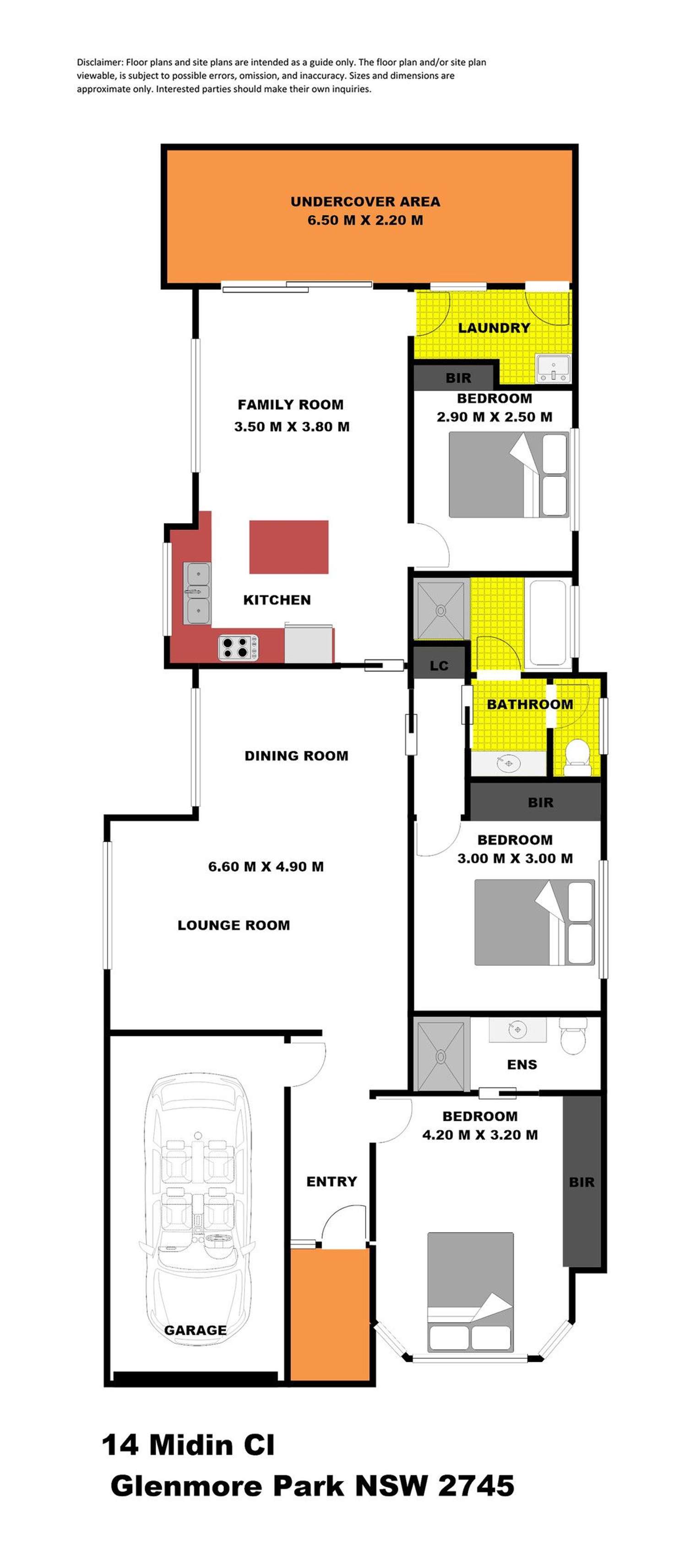 Floorplan of Homely house listing, 14 Midin Close, Glenmore Park NSW 2745