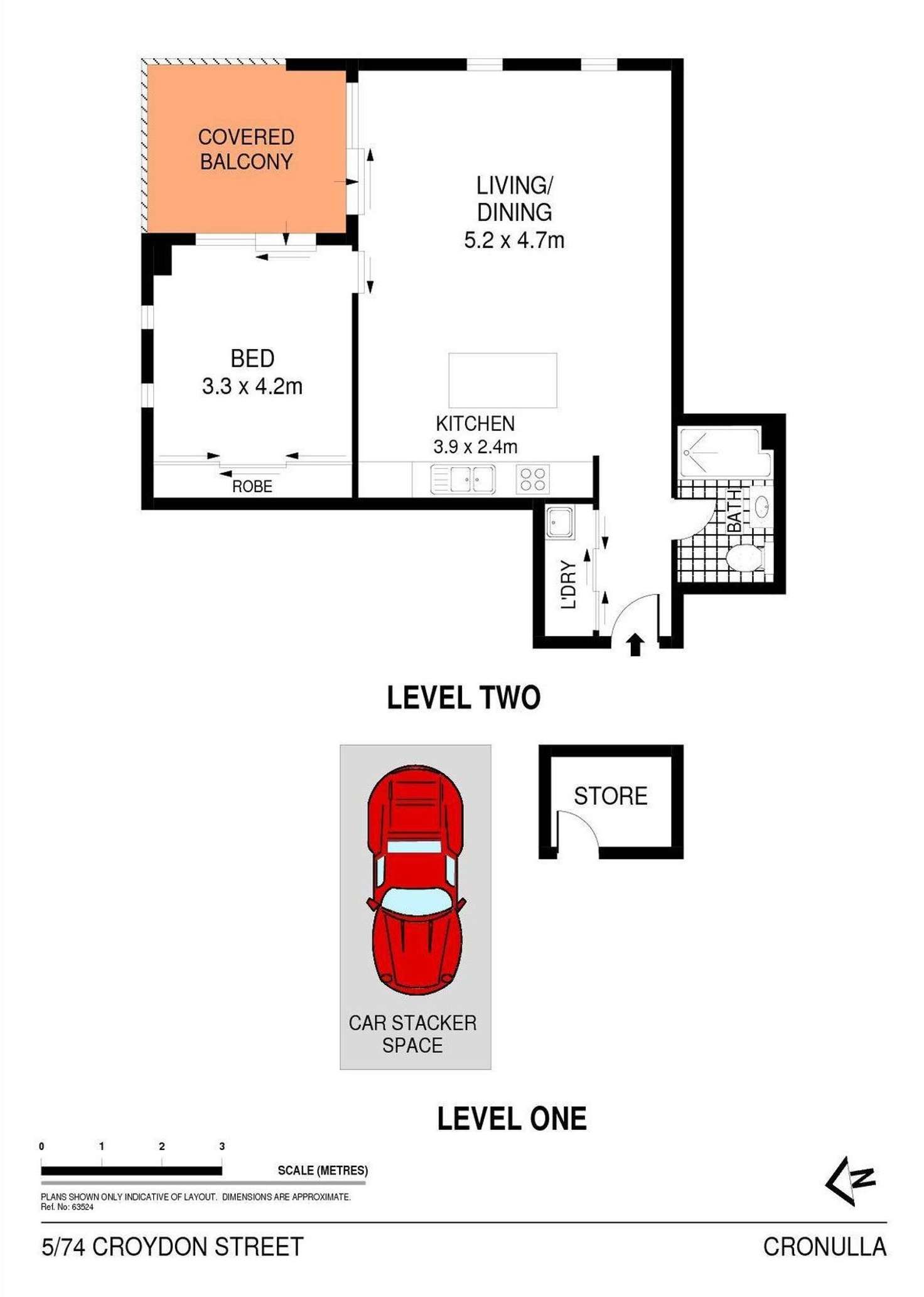 Floorplan of Homely apartment listing, 5/74 Croydon Street, Cronulla NSW 2230