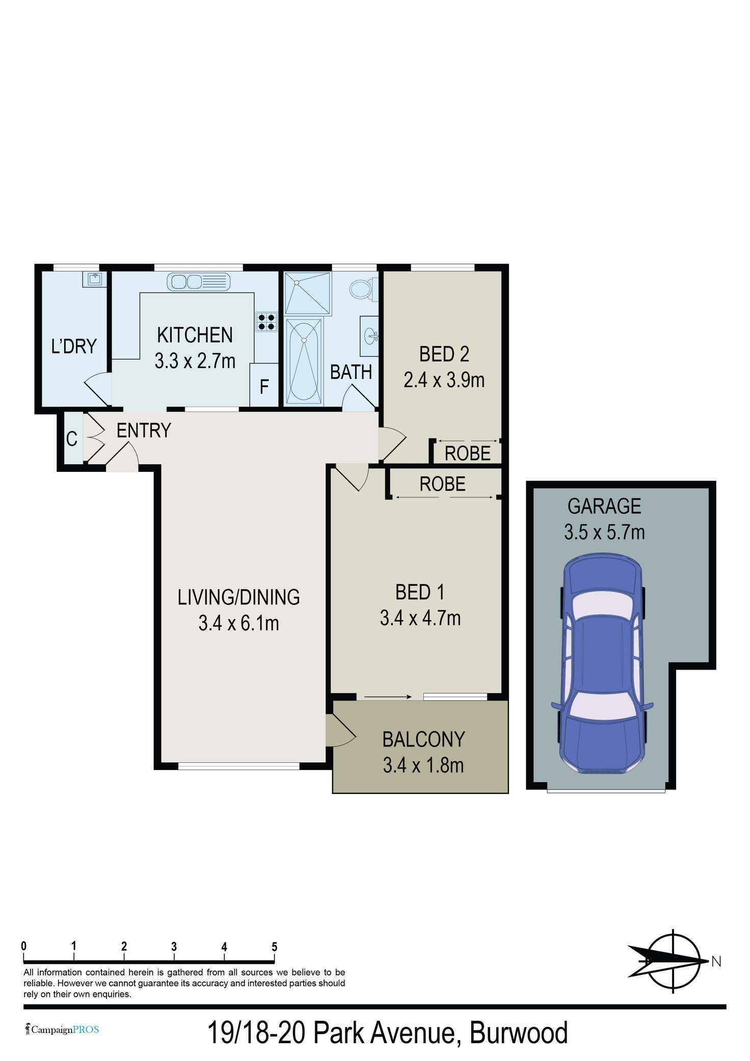 Floorplan of Homely unit listing, 19/18-20 Park Avenue, Burwood NSW 2134