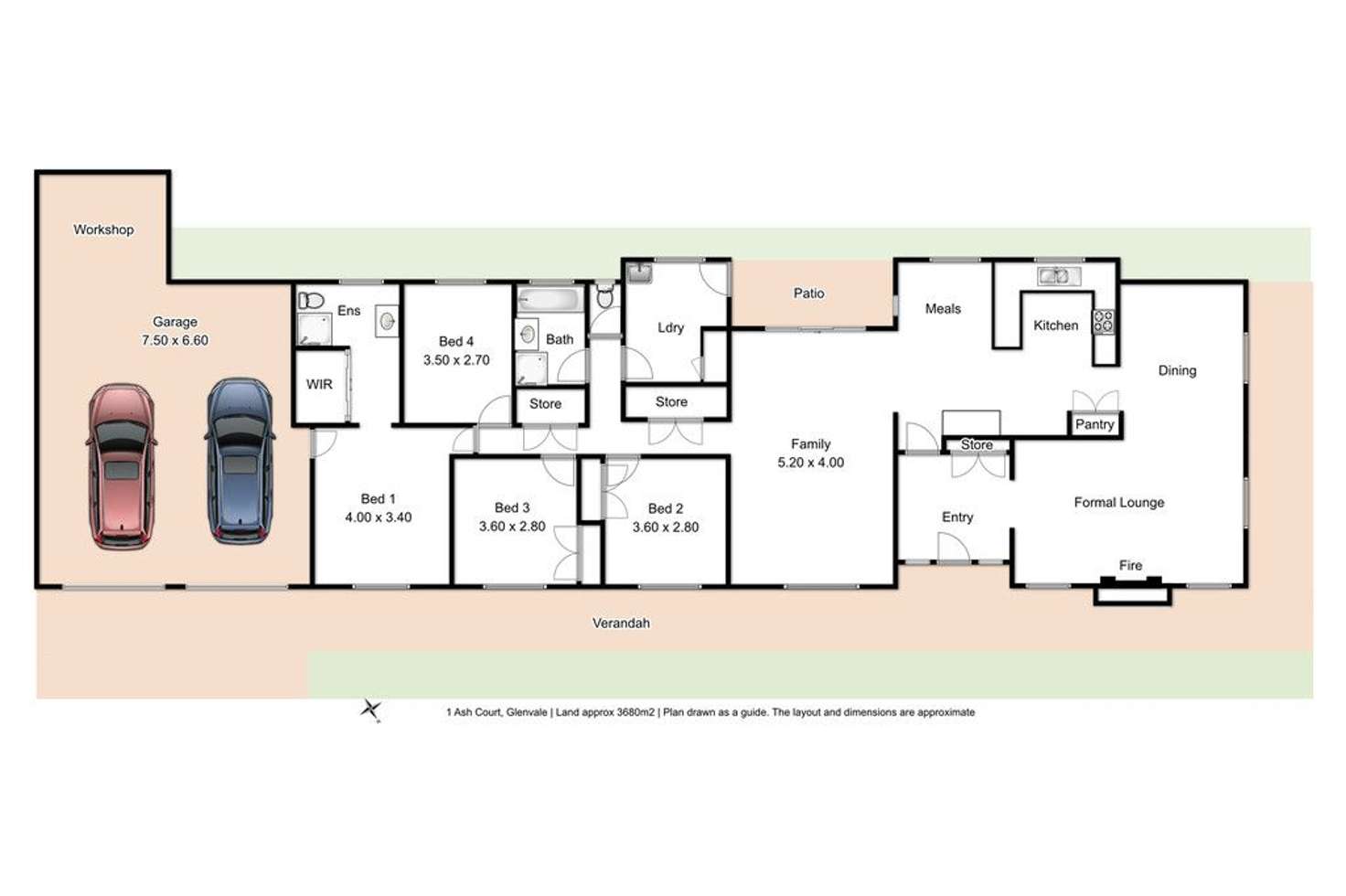 Floorplan of Homely house listing, 1 Ash Court, Glenvale QLD 4350