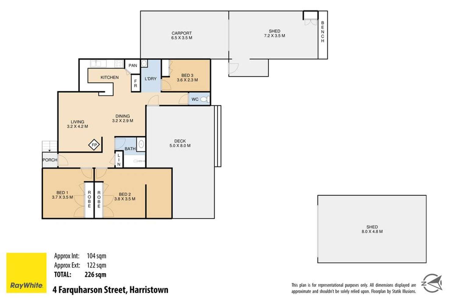 Floorplan of Homely house listing, 4 Farquharson Street, Harristown QLD 4350