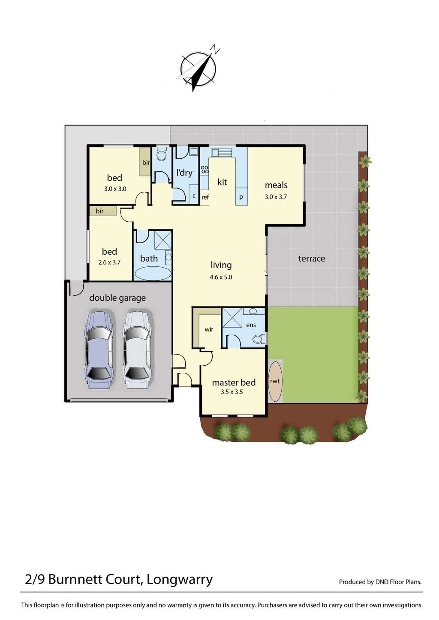 Floorplan of Homely townhouse listing, 2/9 Burnett Court, Longwarry VIC 3816