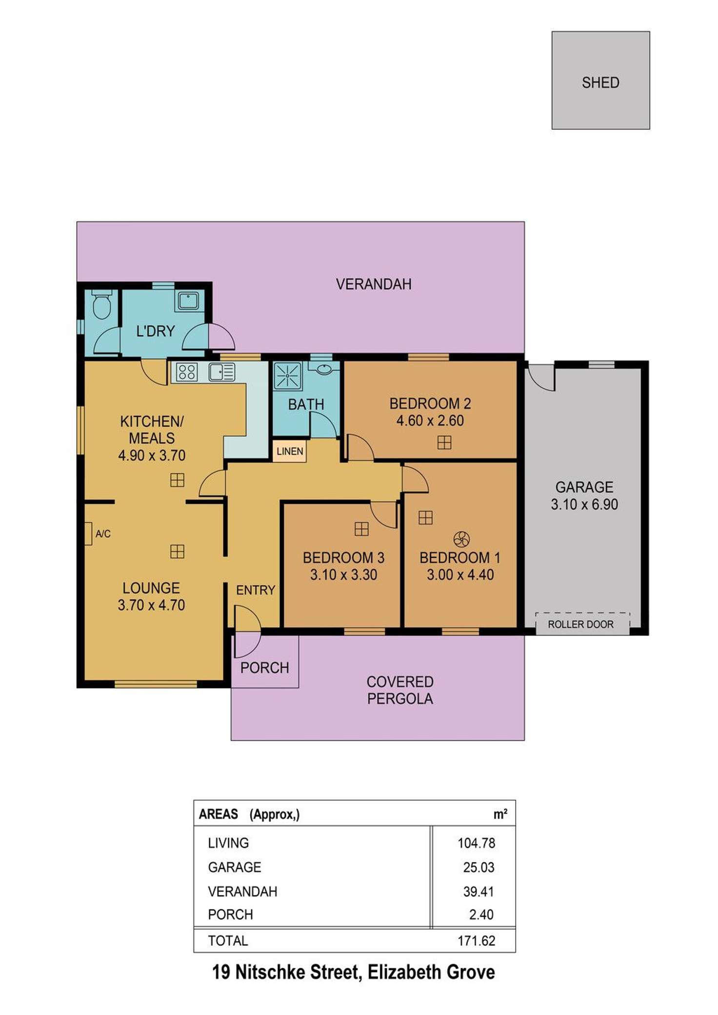 Floorplan of Homely house listing, 19 Nitschke Street, Elizabeth Grove SA 5112