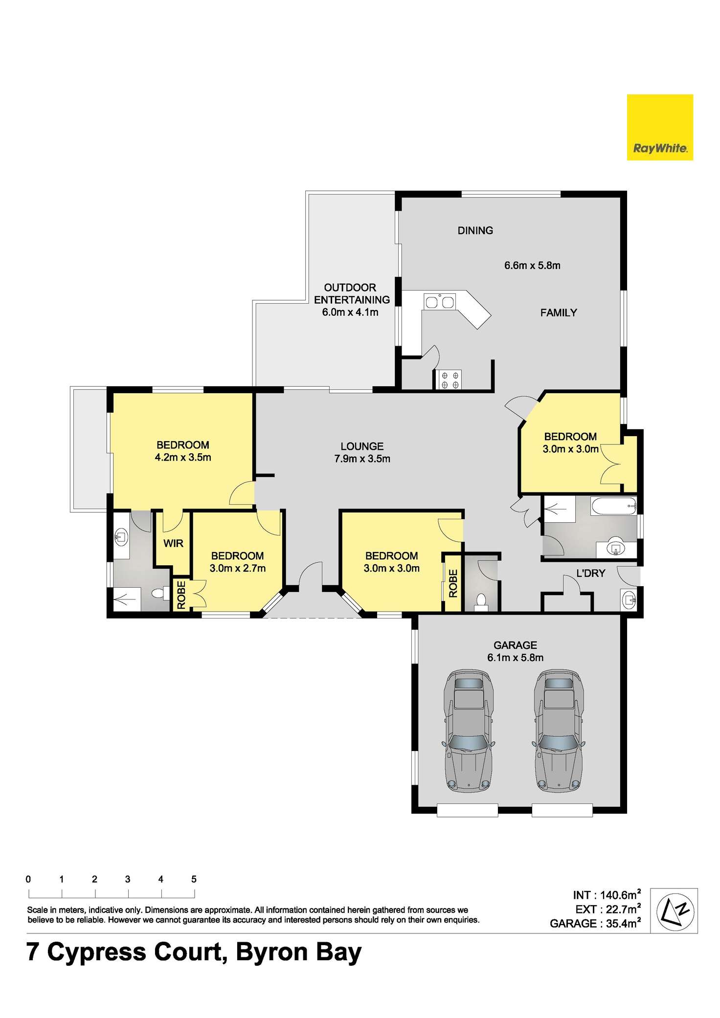 Floorplan of Homely house listing, 7 Cypress Court, Byron Bay NSW 2481