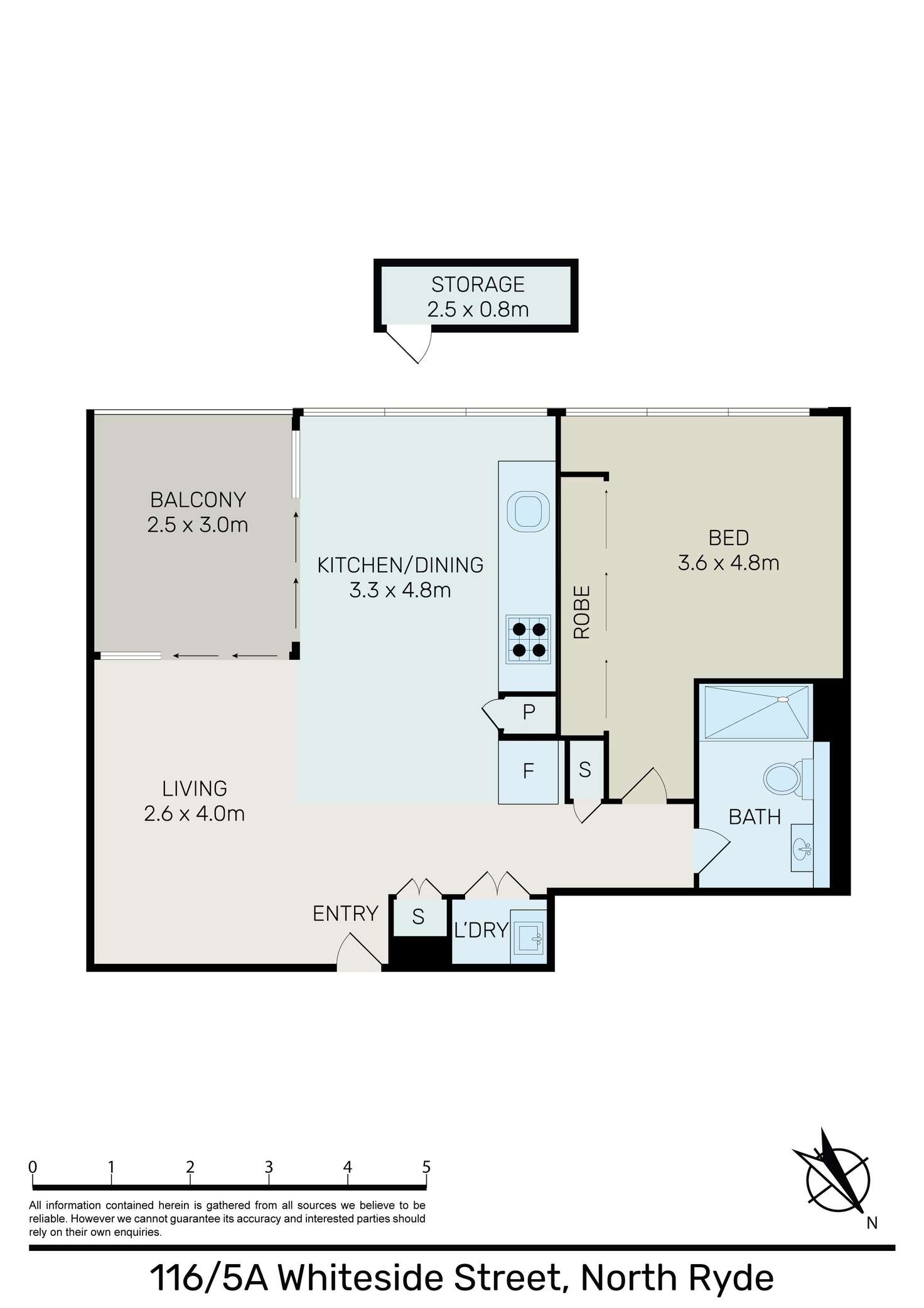 Floorplan of Homely apartment listing, 115/5A Whiteside Street, North Ryde NSW 2113