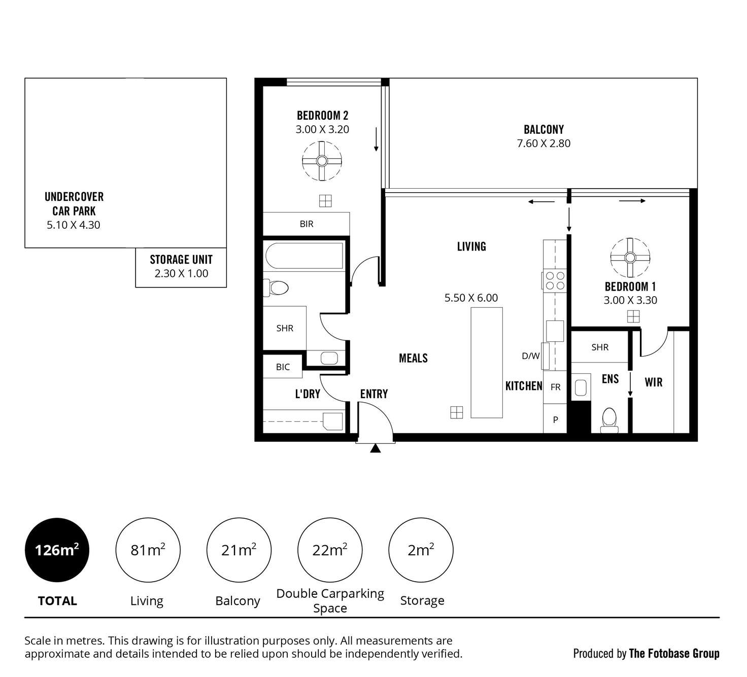 Floorplan of Homely apartment listing, 303/2 The Pinery, West Lakes SA 5021