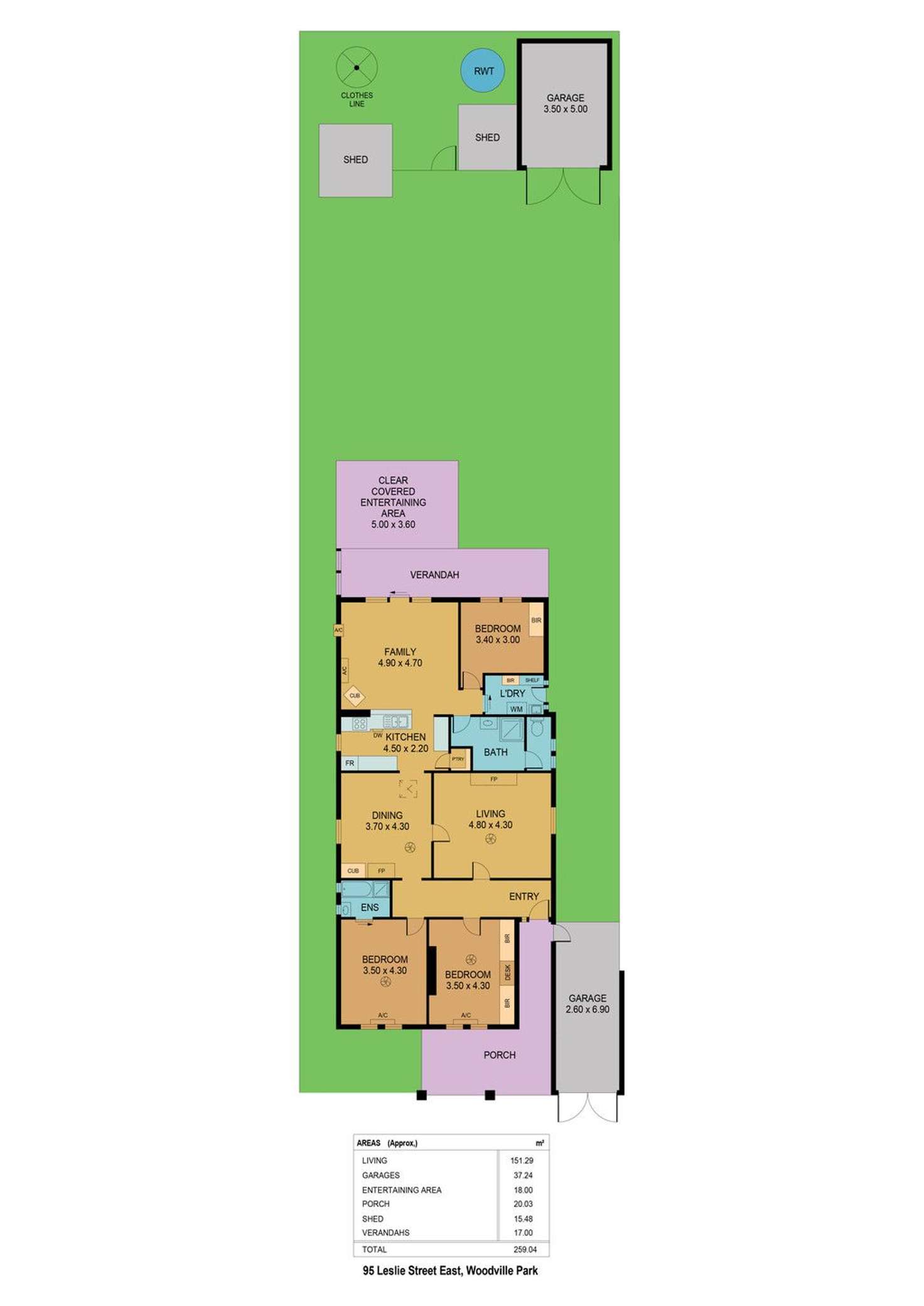 Floorplan of Homely house listing, 95 Leslie Street East, Woodville Park SA 5011