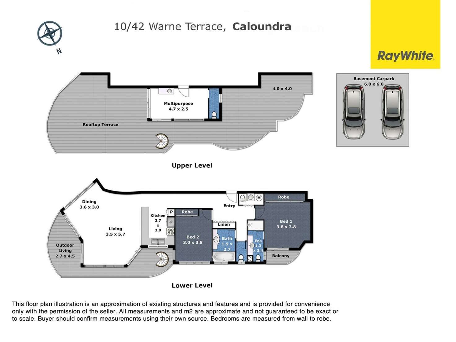 Floorplan of Homely apartment listing, 10/42 Warne Terrace, Caloundra QLD 4551