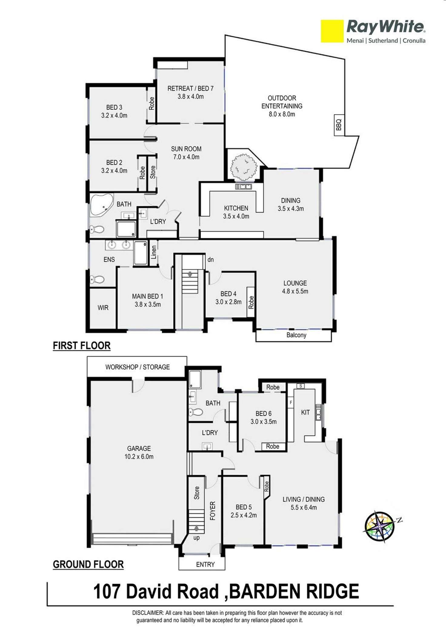 Floorplan of Homely house listing, 107 David Road, Barden Ridge NSW 2234