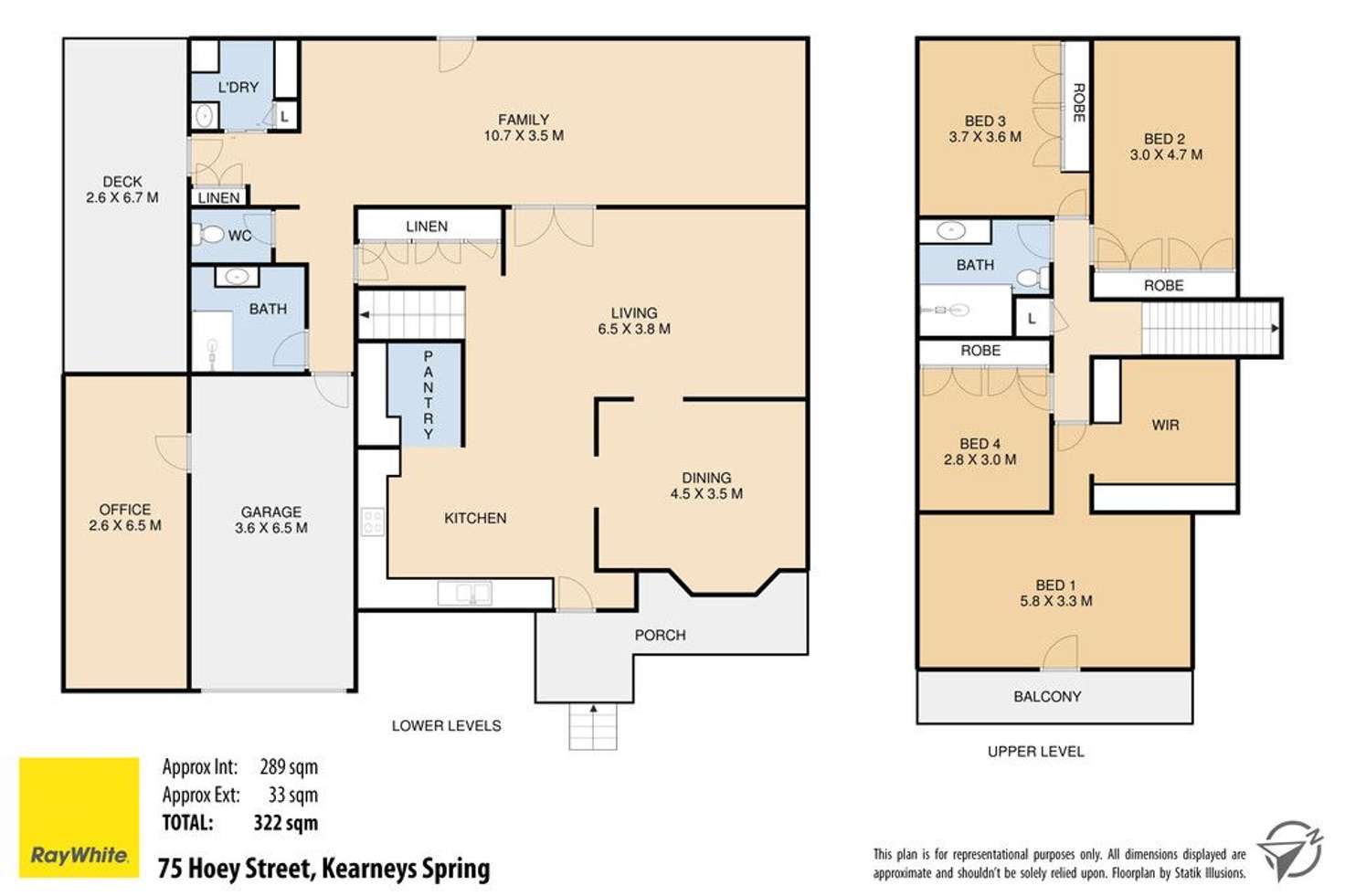 Floorplan of Homely house listing, 75 Hoey Street, Kearneys Spring QLD 4350