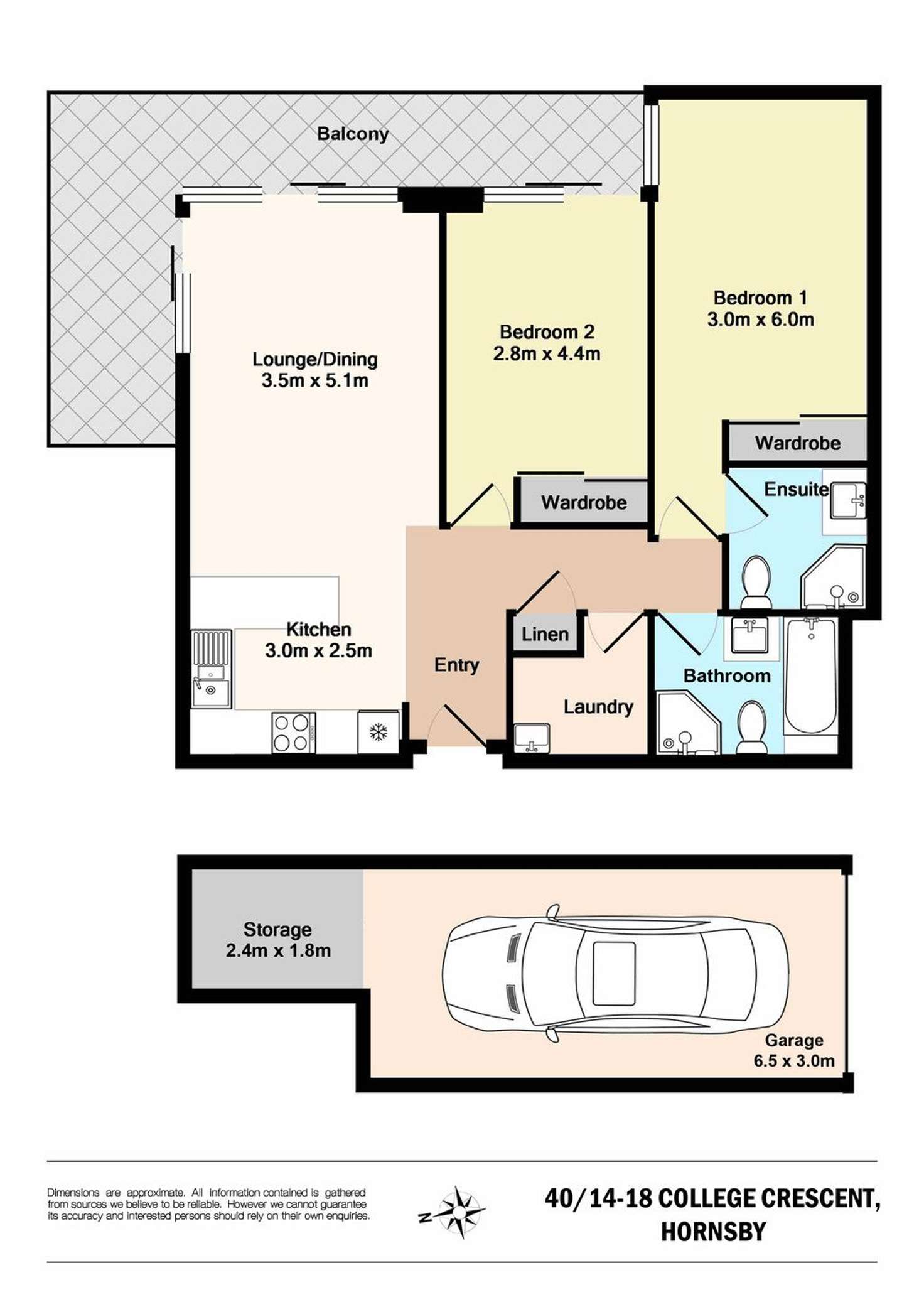 Floorplan of Homely unit listing, 40/14-18 College Crescent, Hornsby NSW 2077