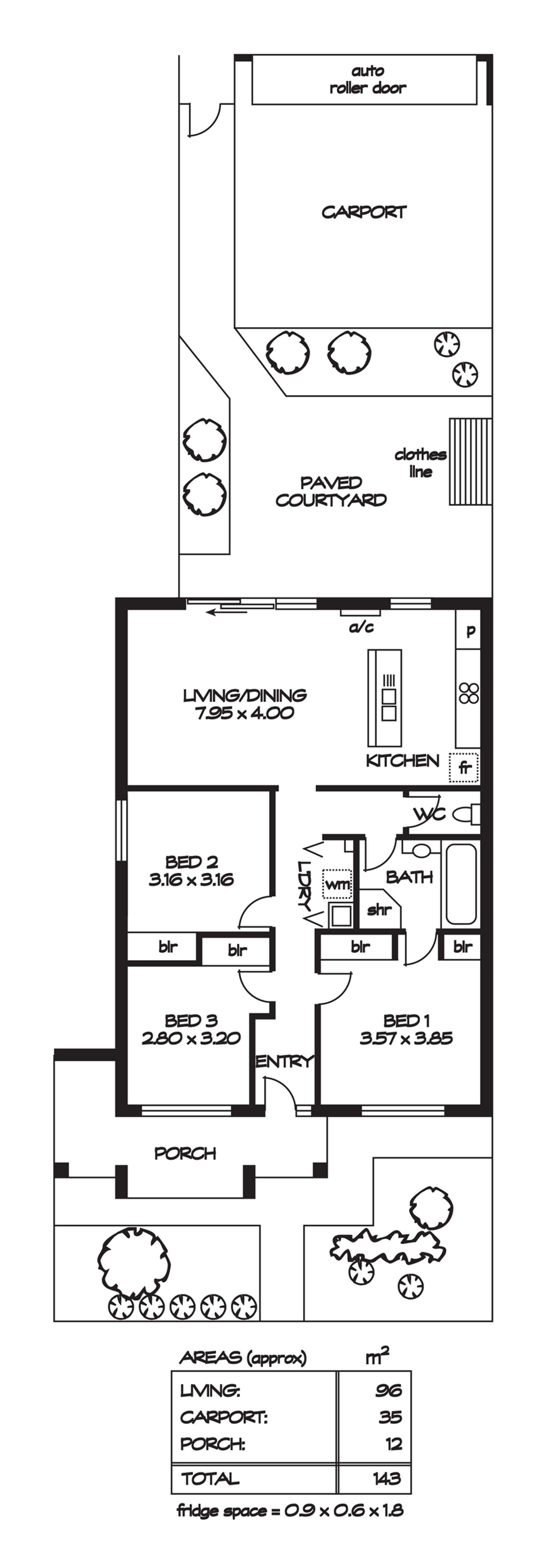 Floorplan of Homely unit listing, 17/9 Kerry Street, Athol Park SA 5012