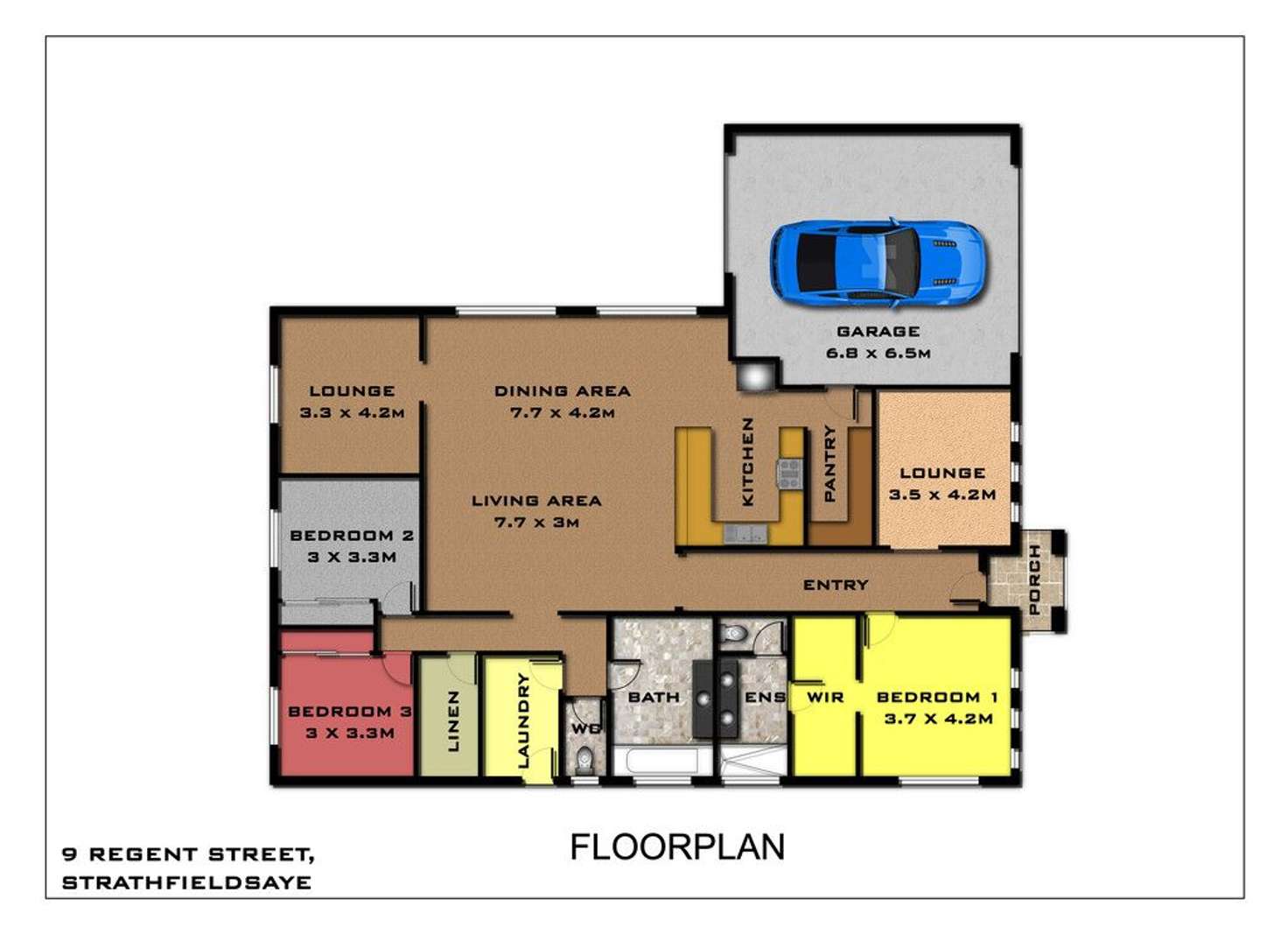 Floorplan of Homely house listing, 9 Regent Street, Strathfieldsaye VIC 3551