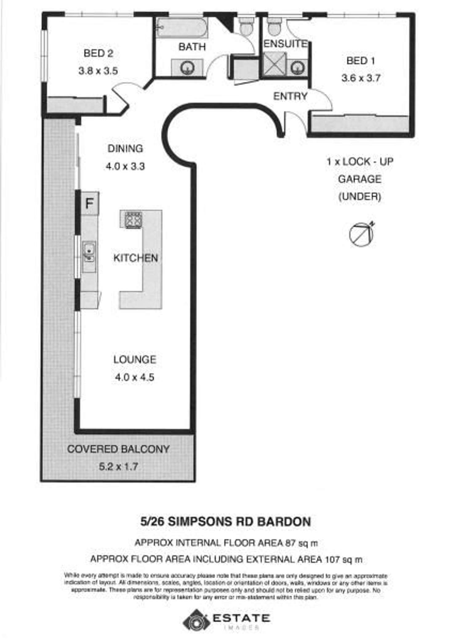 Floorplan of Homely apartment listing, 5/26 Simpsons Road, Bardon QLD 4065