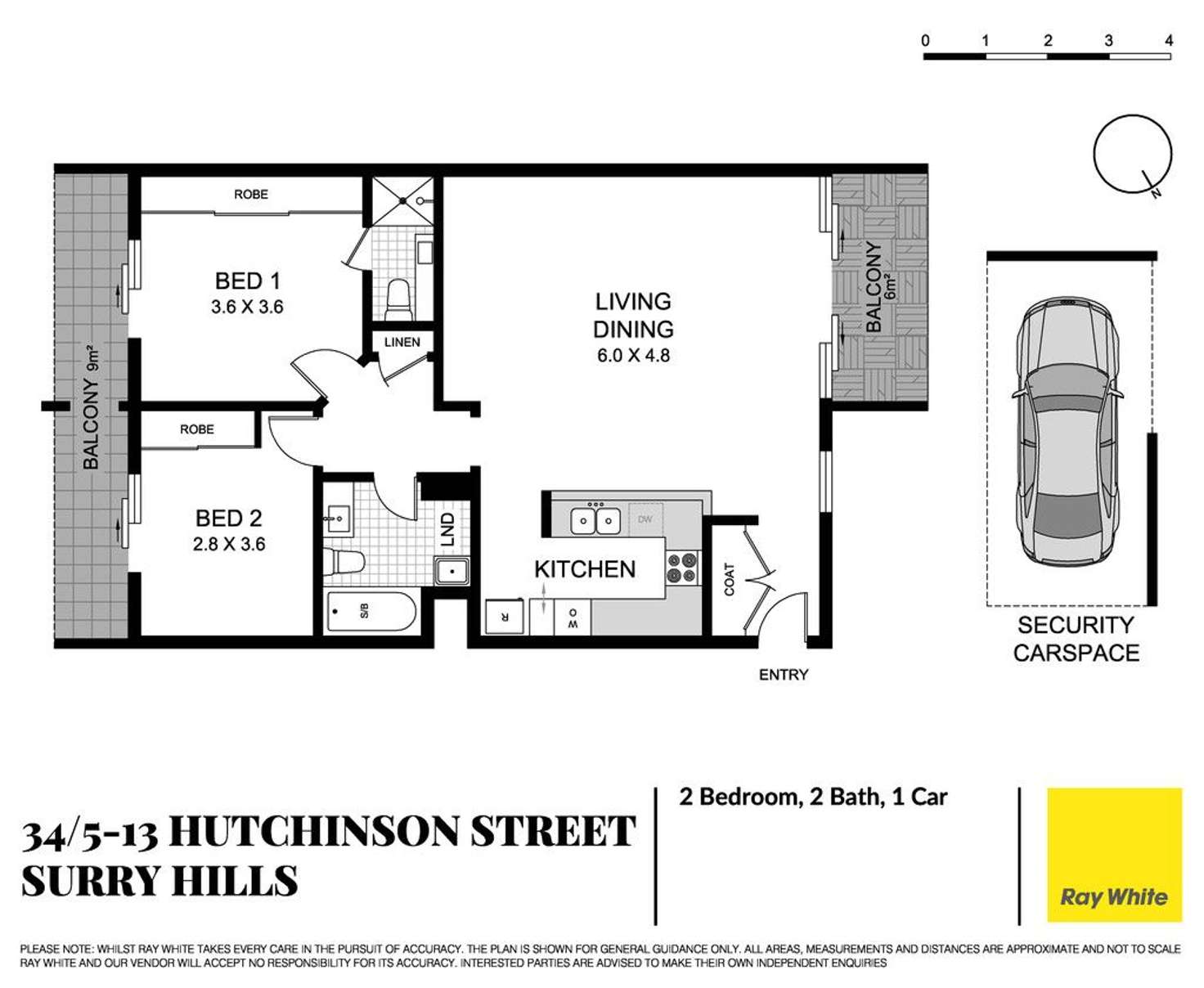Floorplan of Homely apartment listing, 34/5-13 Hutchinson Street, Surry Hills NSW 2010