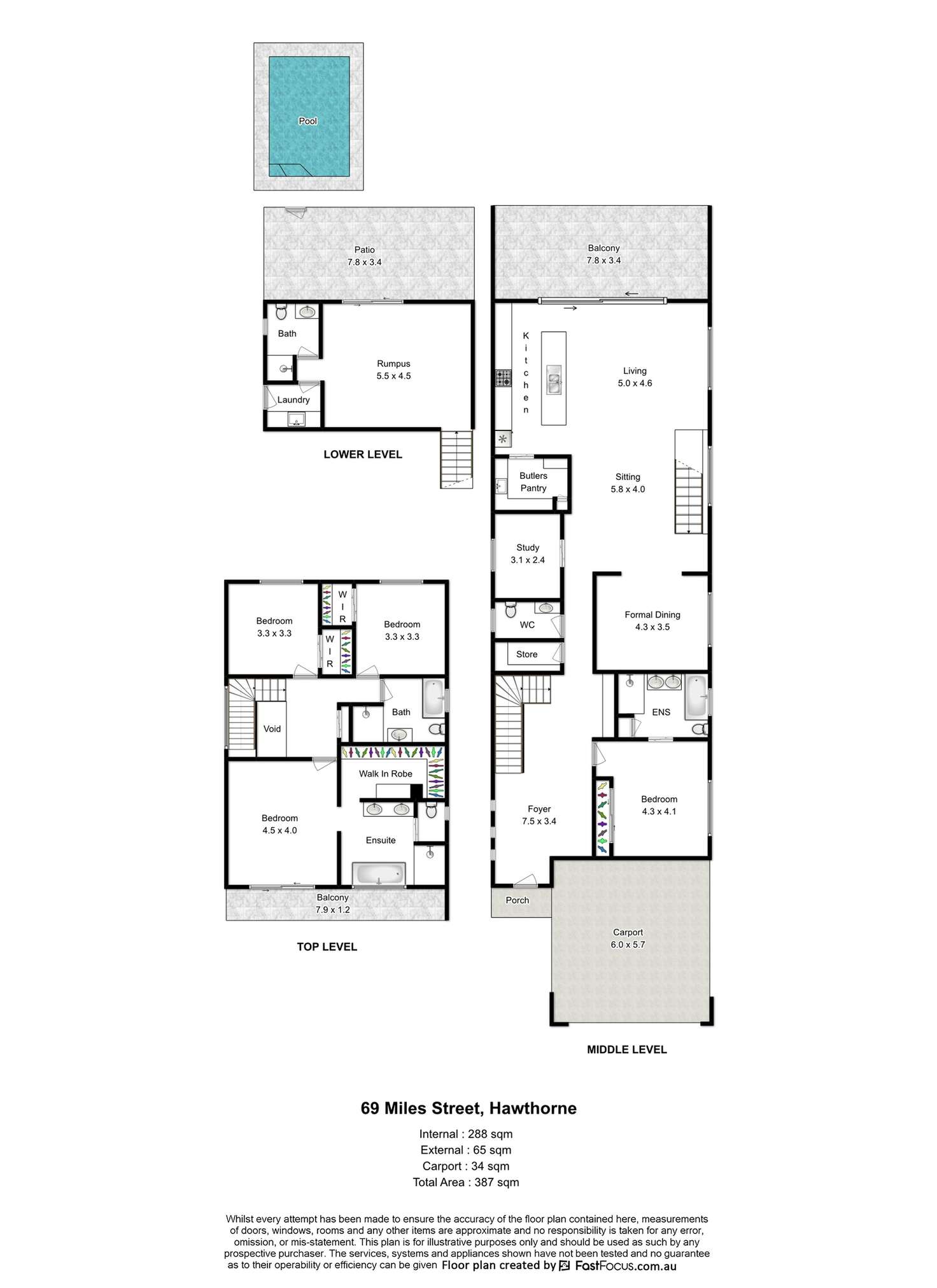 Floorplan of Homely house listing, 69 Miles Street, Hawthorne QLD 4171