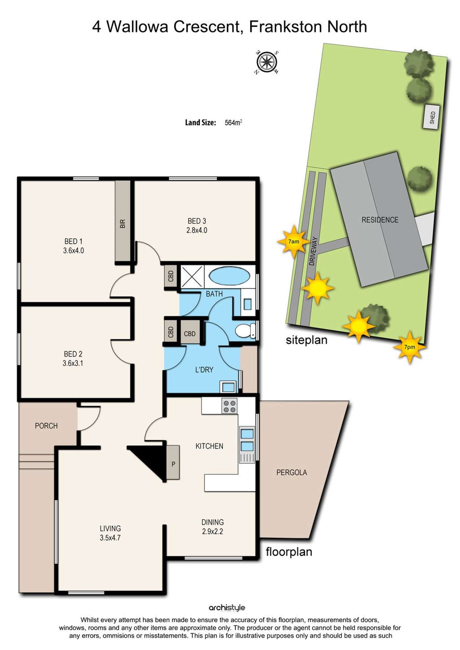 Floorplan of Homely house listing, 4 Wallowa Crescent, Frankston North VIC 3200