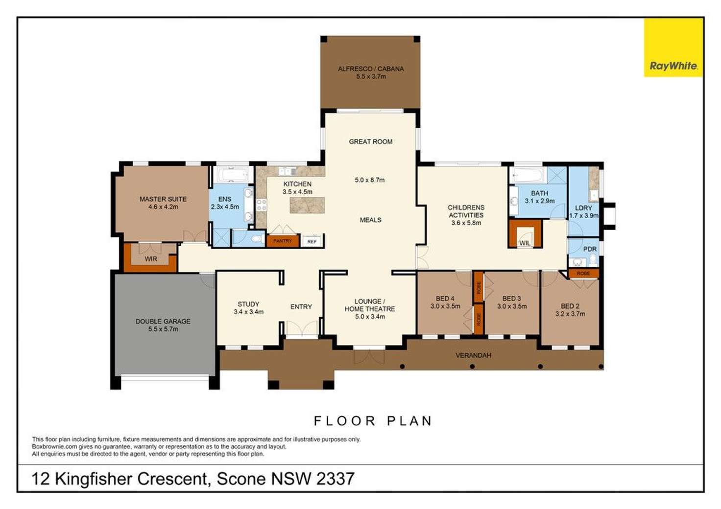 Floorplan of Homely house listing, 12 Kingfisher Crescent, Scone NSW 2337