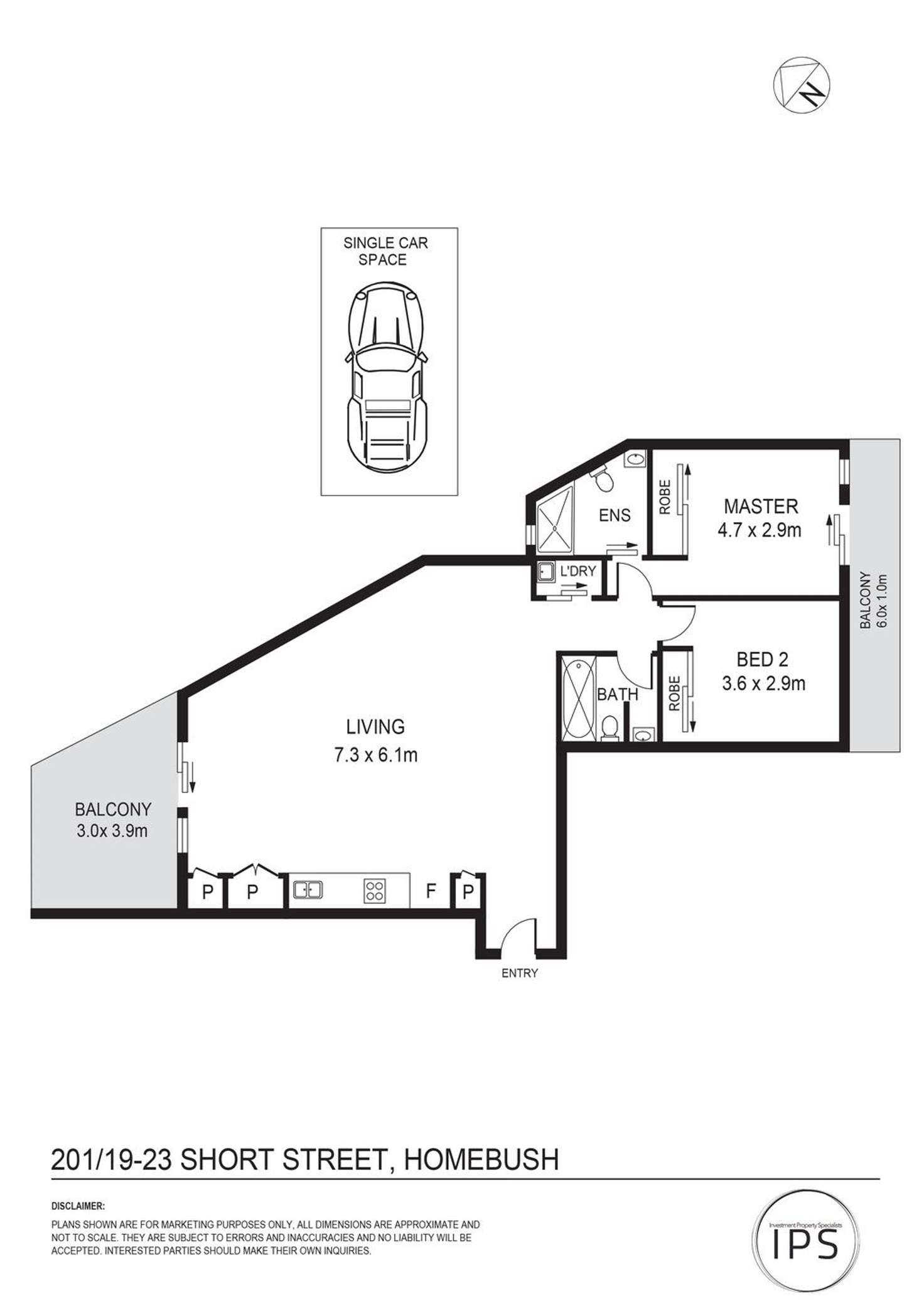 Floorplan of Homely unit listing, 201/19-23 Short Street, Homebush NSW 2140