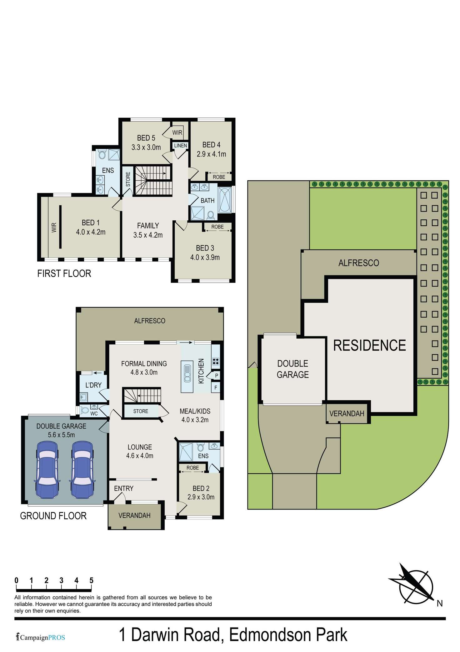 Floorplan of Homely house listing, 1 Darwin Road, Edmondson Park NSW 2174
